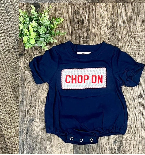 Navy Smocked Chop On Bubble