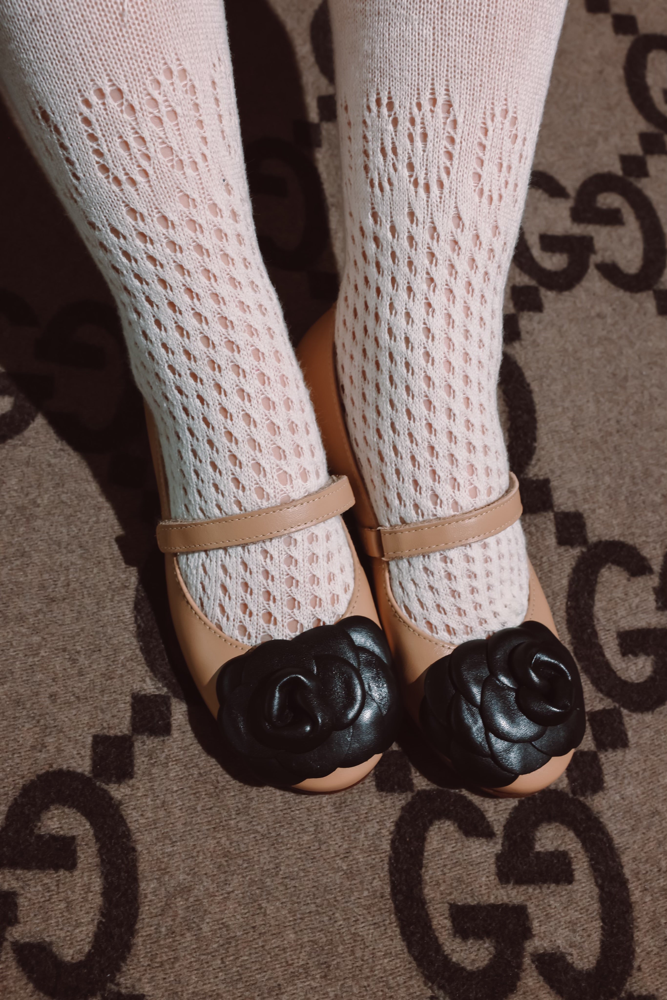 Camille- Tan/black Leather Mary Jane Shoes