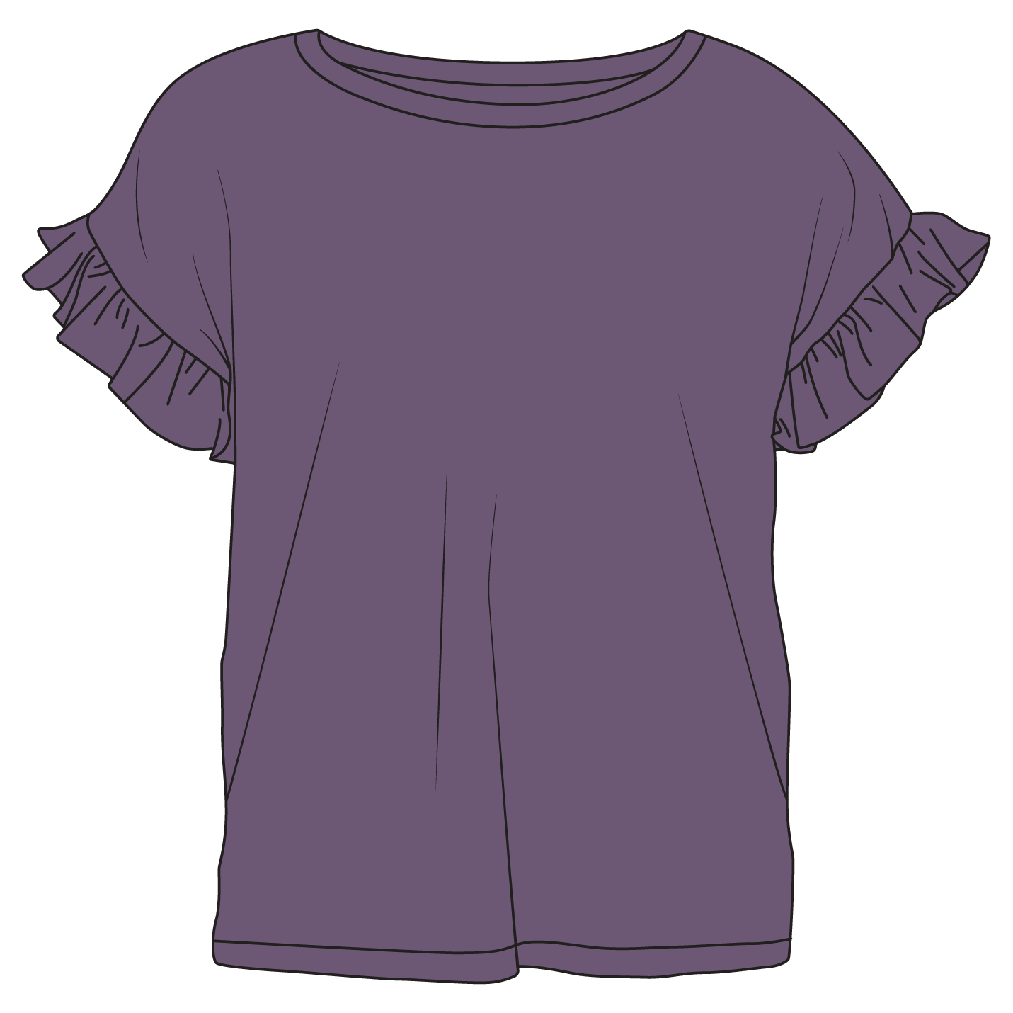 Elmerial Bamboo Ruffle Tee