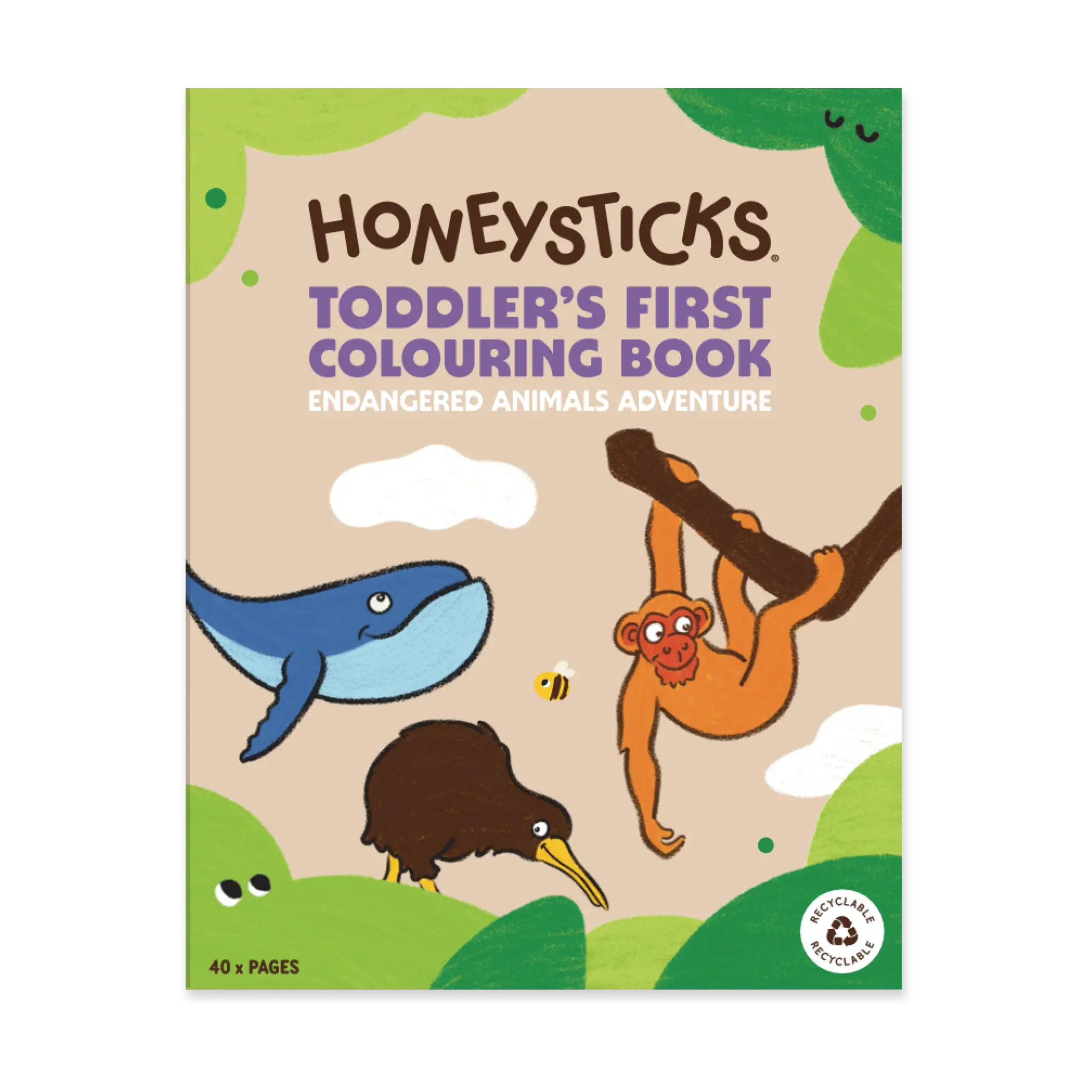 Toddlers First Coloring Book - Endangered Animals Adventure