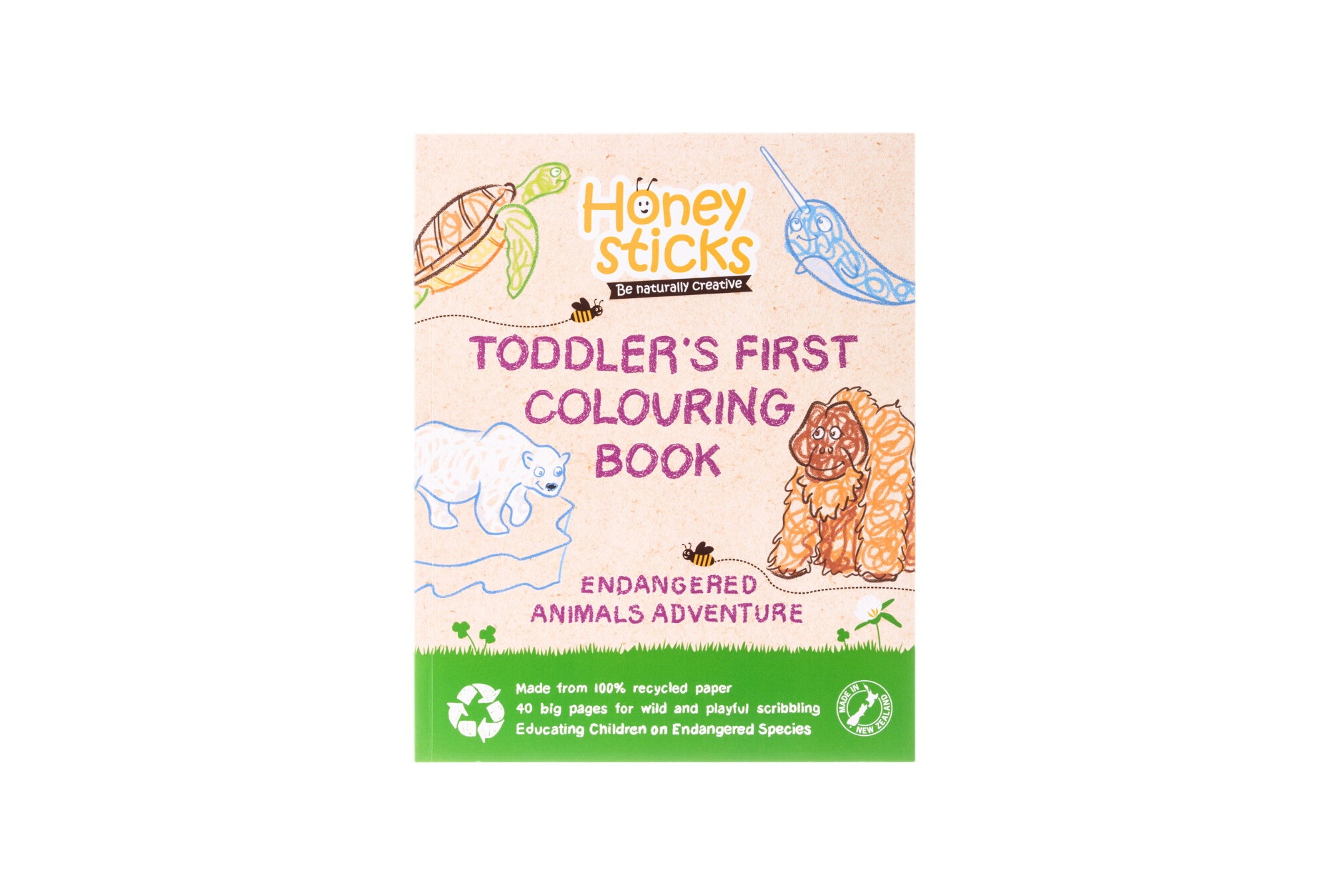 Toddlers First Coloring Book - An Endangered Animals Adventure