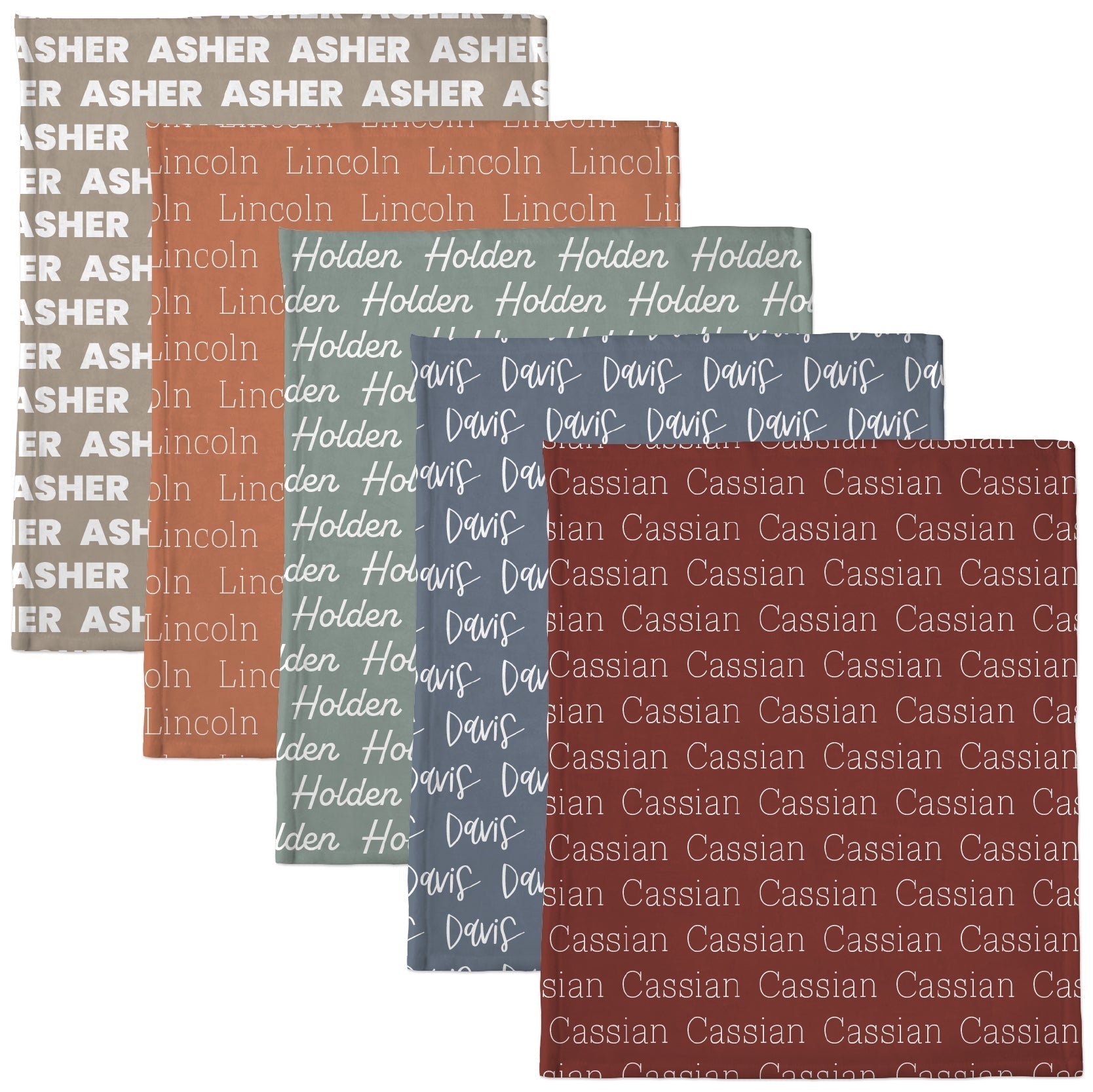 Earth Tones Personalized Minky Blanket