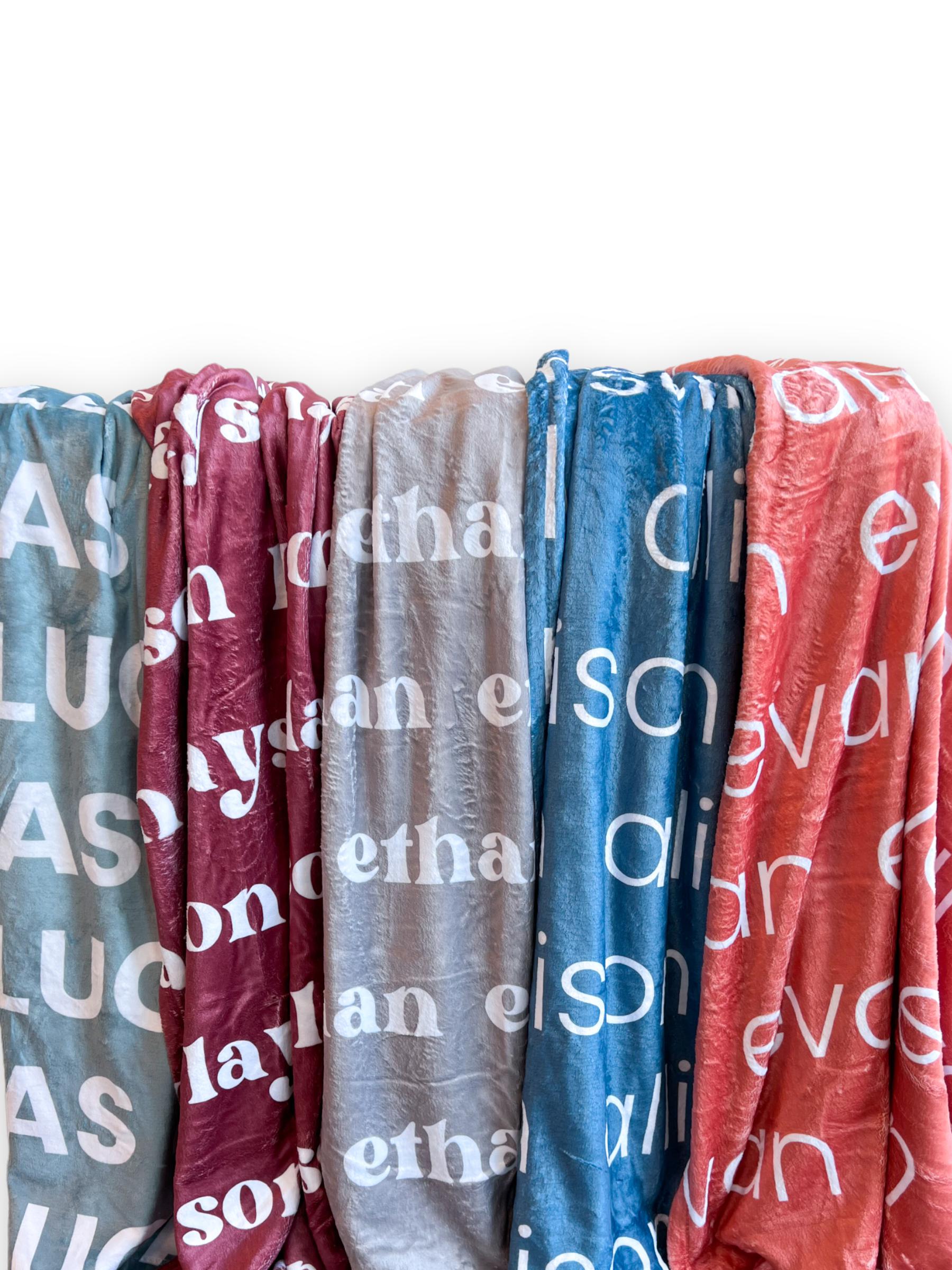 Earth Tones Personalized Minky Blanket