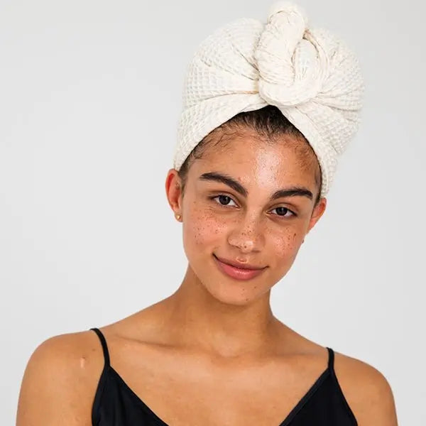 Bamboo Waffle Hair Towel