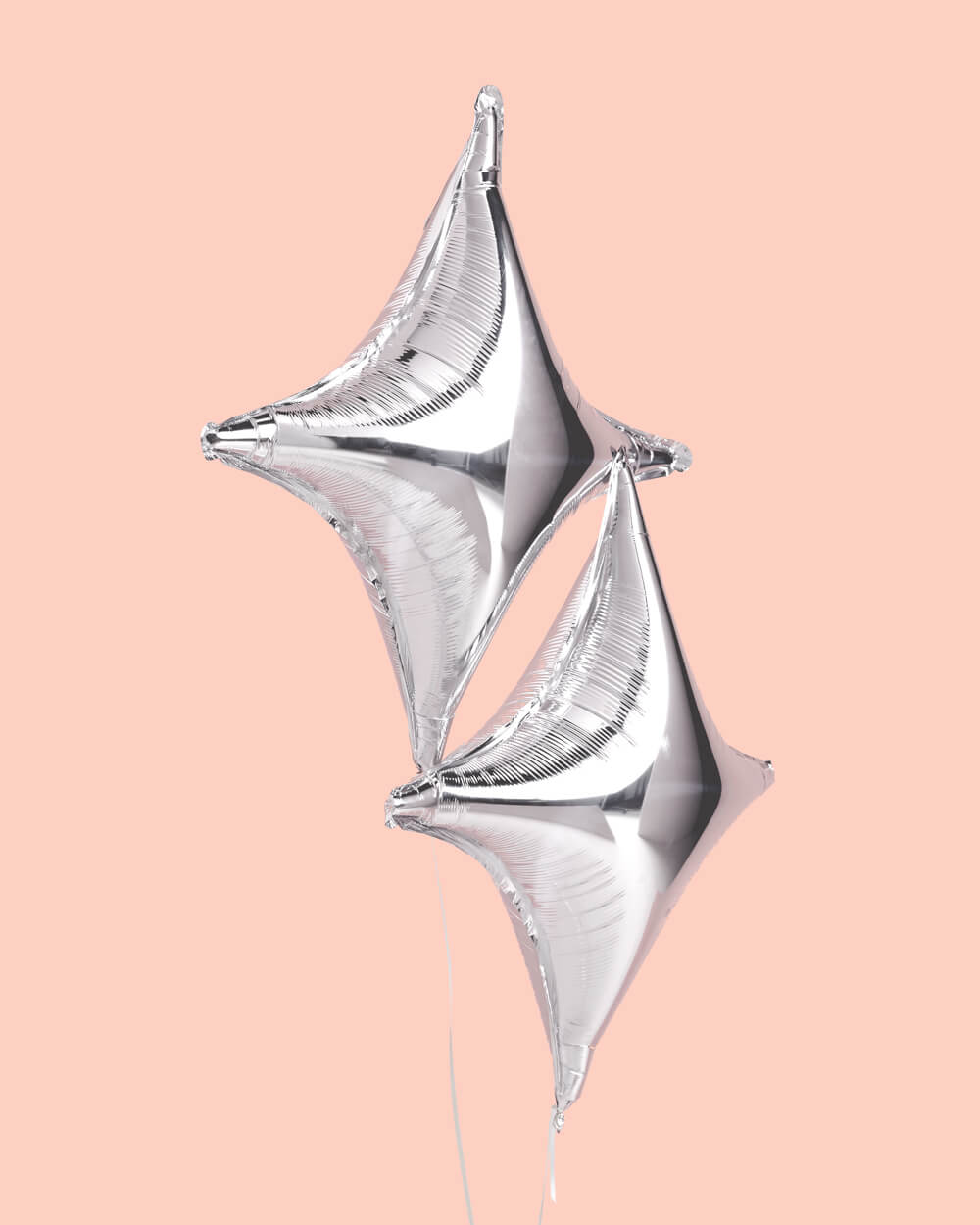 Sparkle Balloon - 6 Pc Silver Foil Set