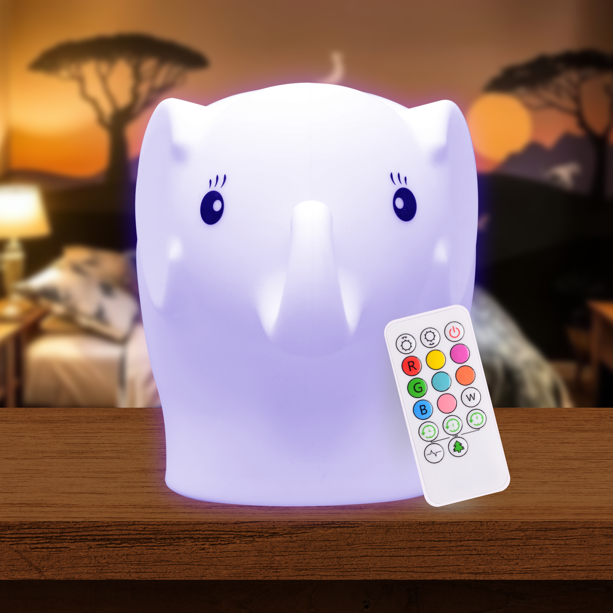 Lumipets® Eggbert The Elephant- Children's Touch Night Light