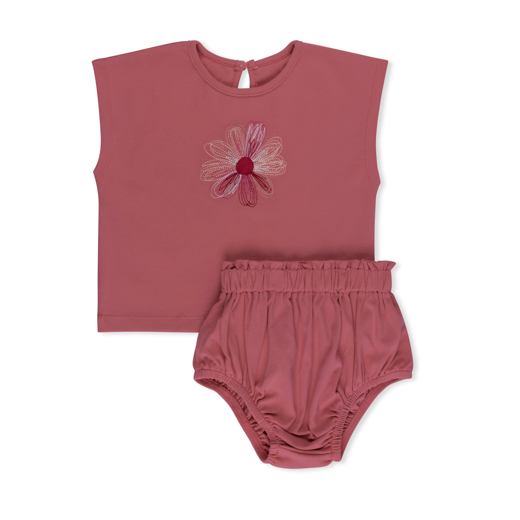 Embroidered Star/flower 2 Pc Set