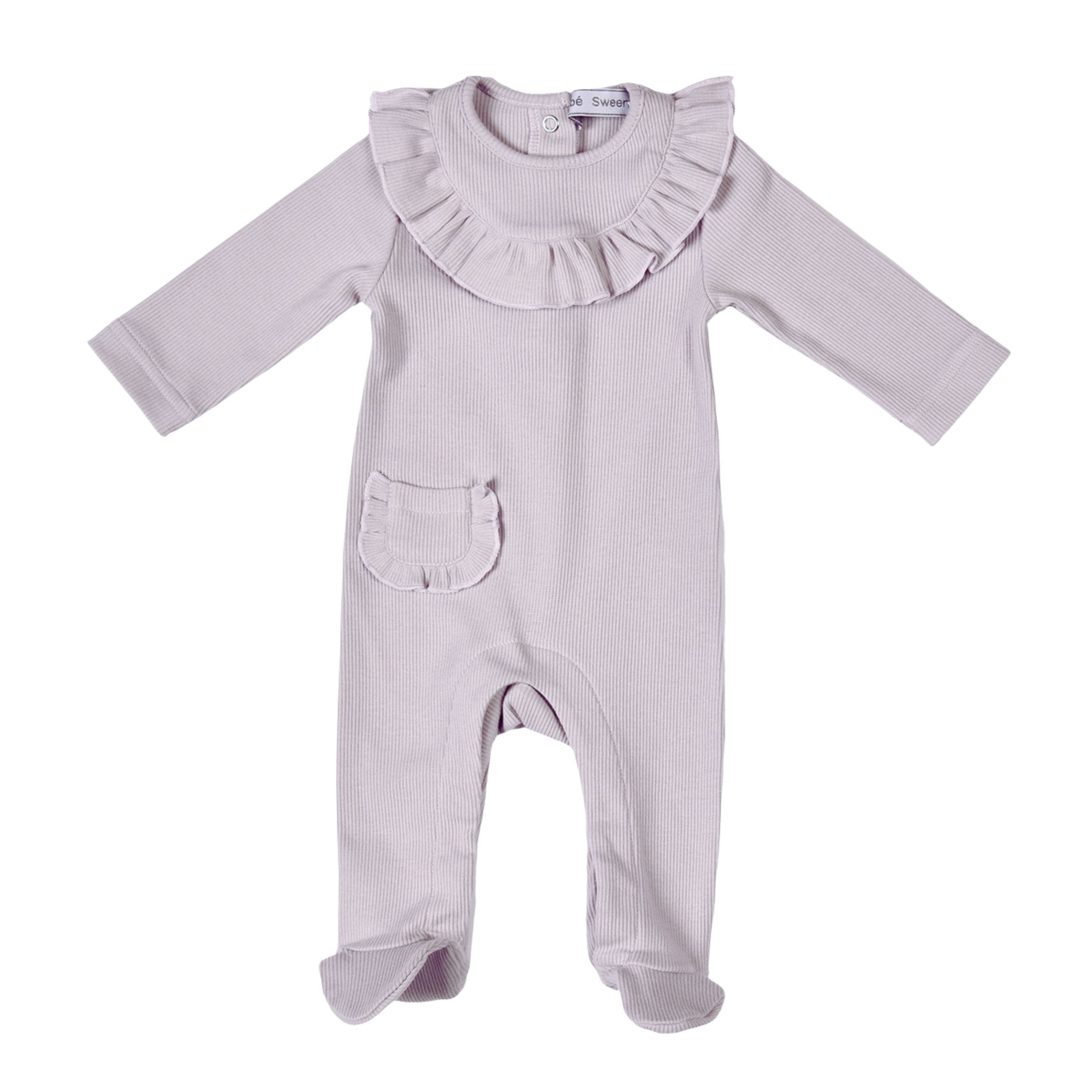 Emilia | Baby Girls Gift Box I Lilac Ribbed Cotton Set