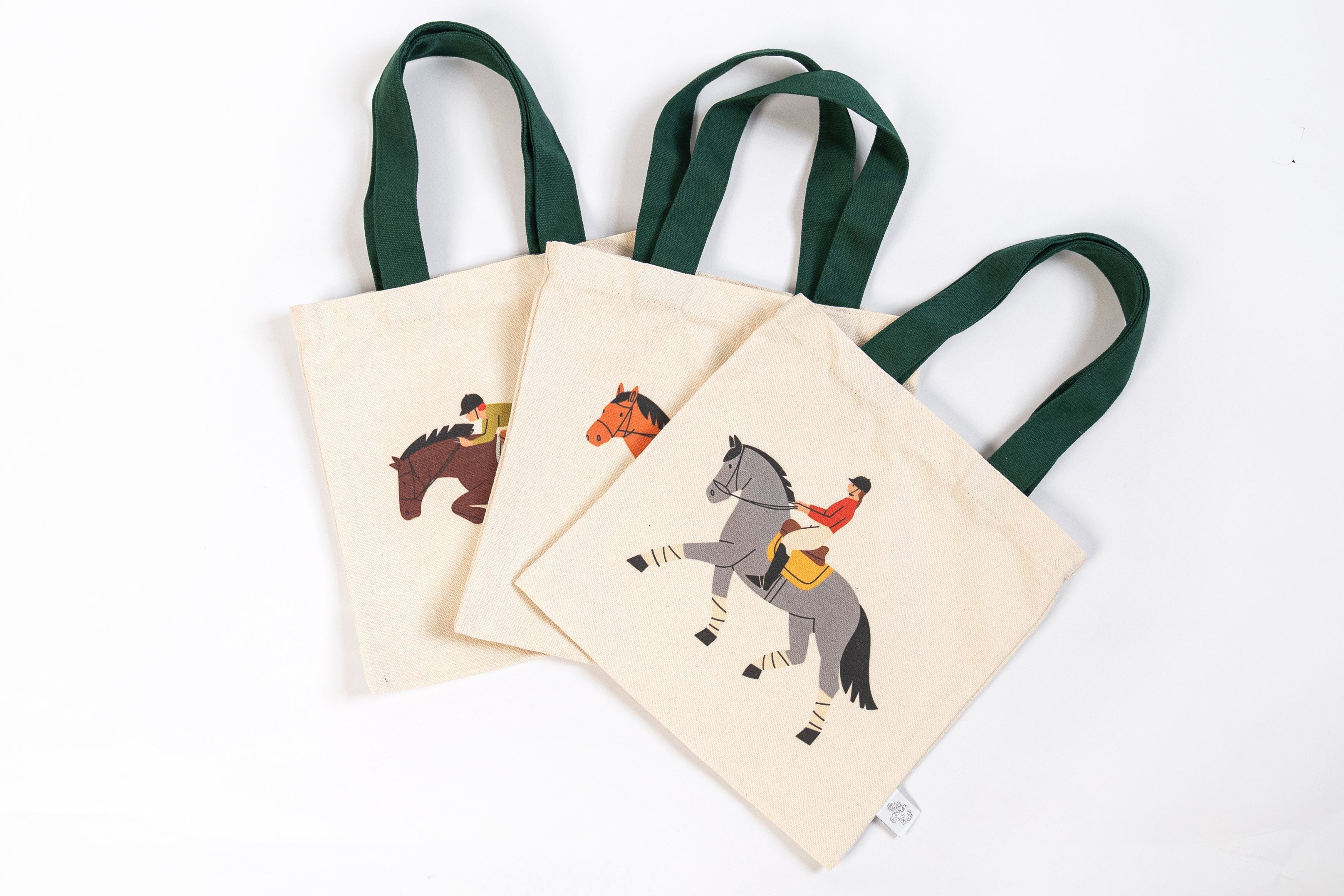 Horse Mini Tote Bag Set – 3-pack Equestrian Kids Totes | Pony Party Favor Bags | Cute Horse Gifts For Girls