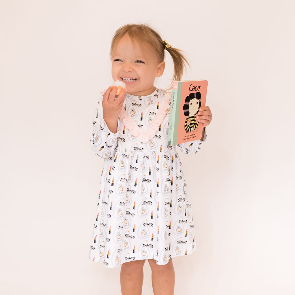 Coco Print Dress With Ruffle