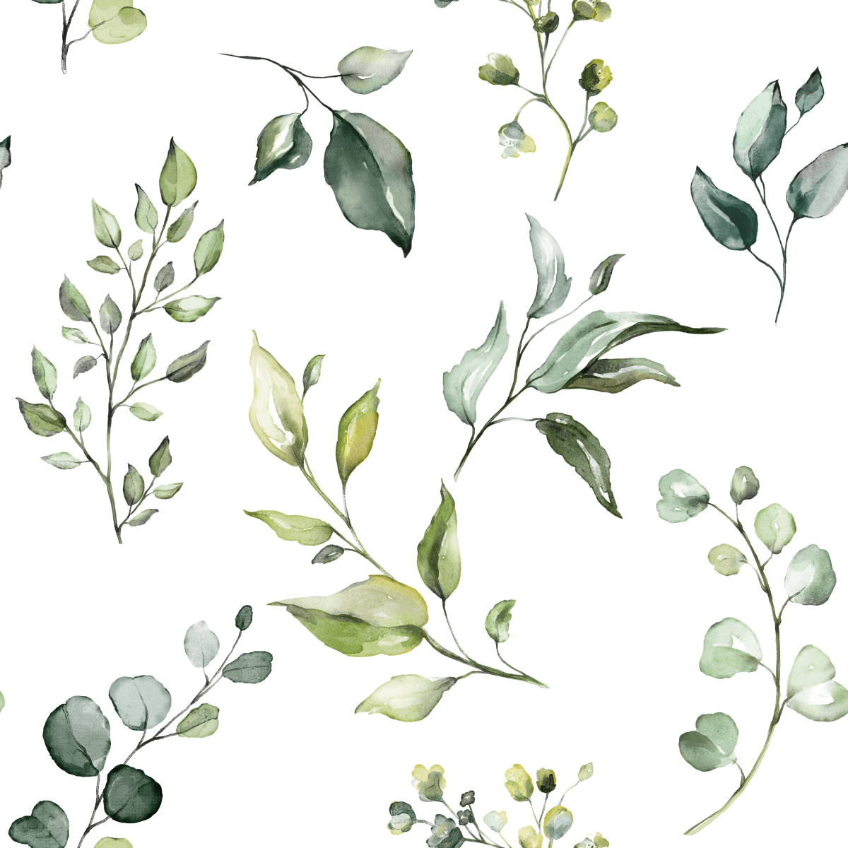 Premium Baby & Toddler Minky Blanket - Eucalyptus Greenery