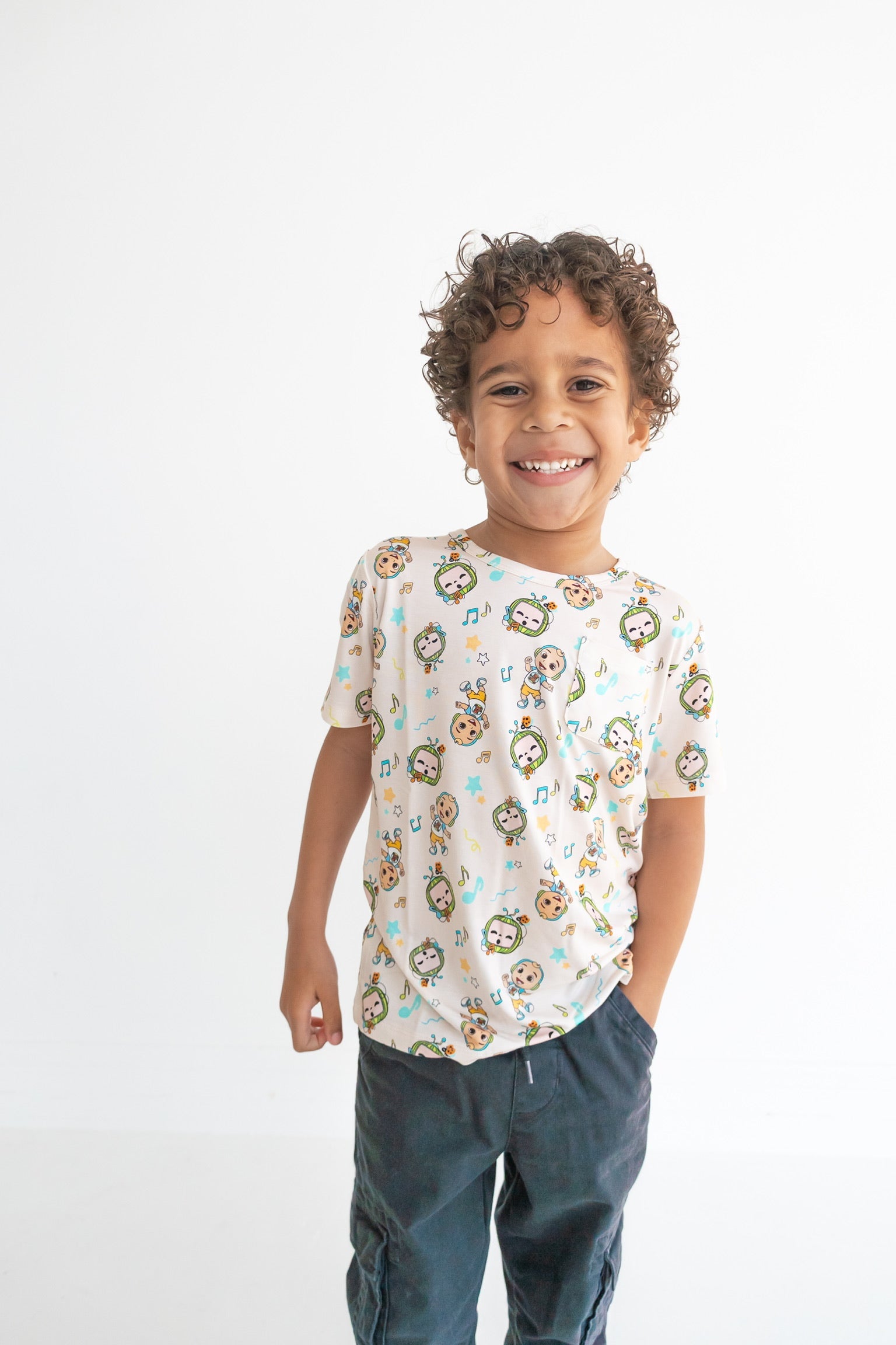 Dream Big Little Co X Cocomelon Jj Musical Melon Dream Pocket Tee