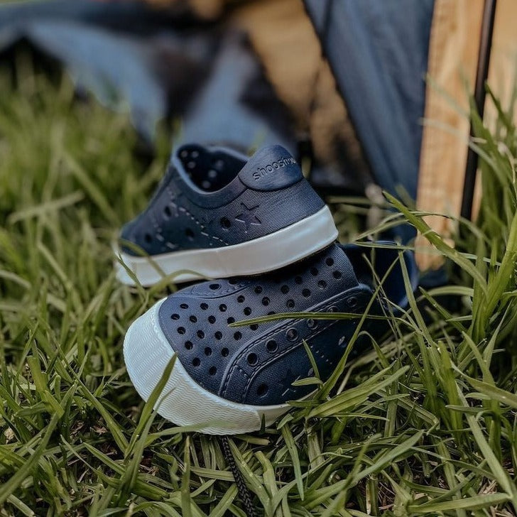 Toddler Perforated Slip On Water Sneakers in Blue - Caspian