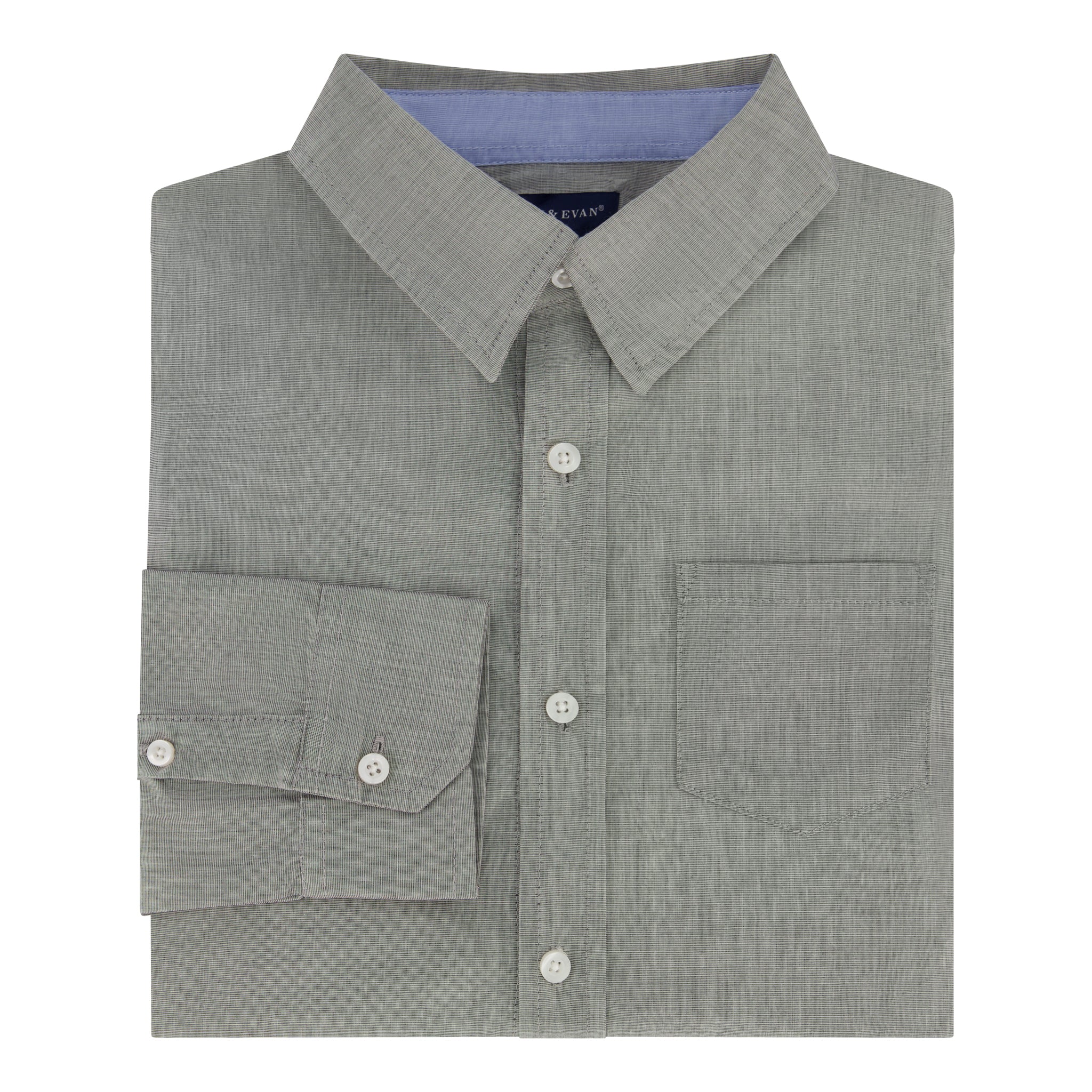 Infant Boy Grey Chambray Button-down Shirtzie®