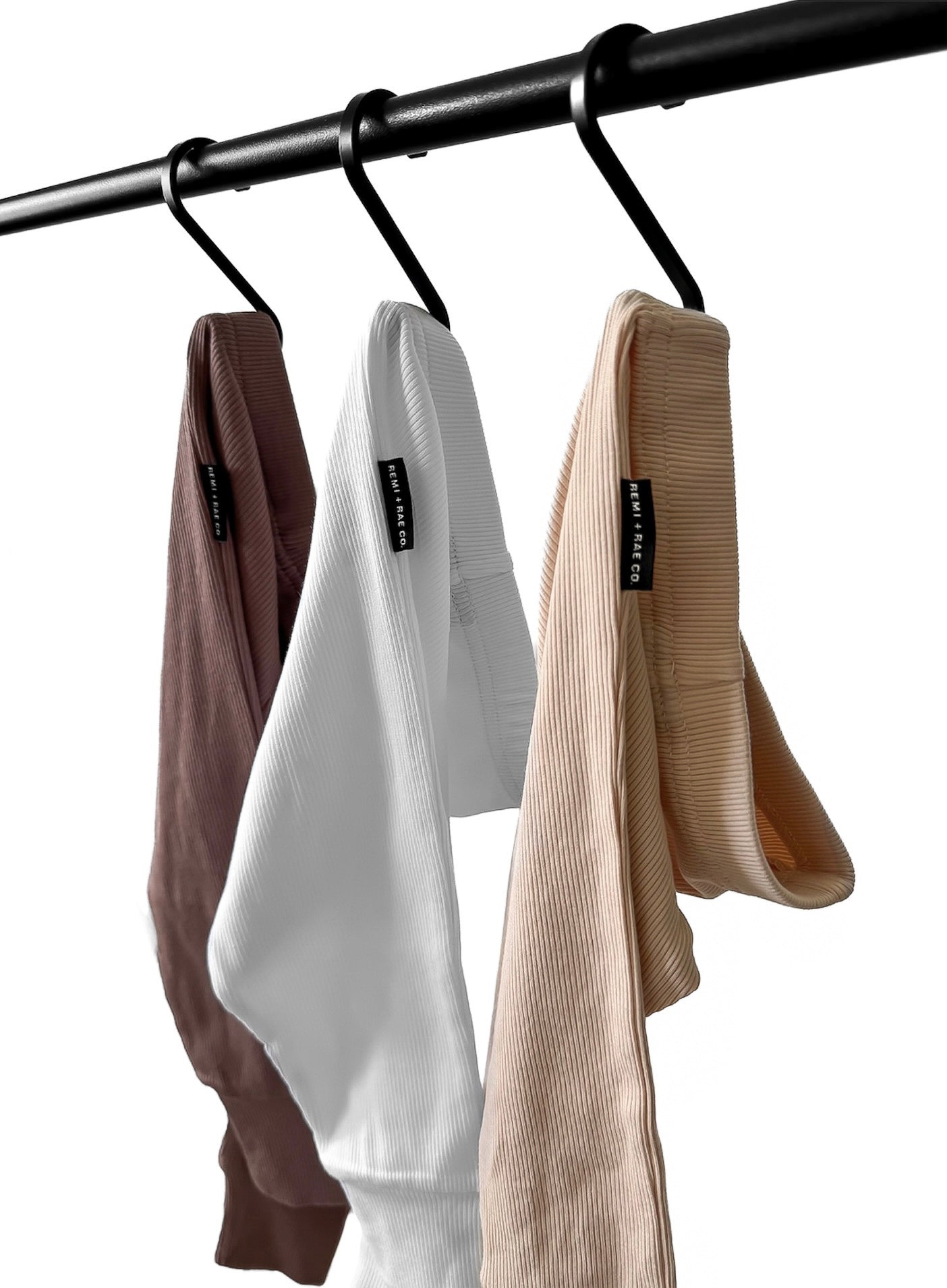 Bamboo Ribbed Leggings - White