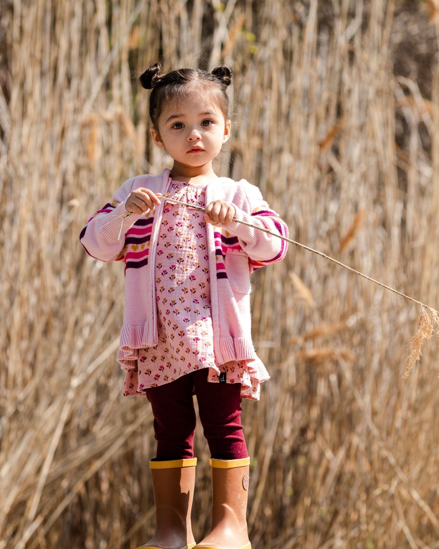 Full Zip Hooded Knitted Sweater Powder Pink