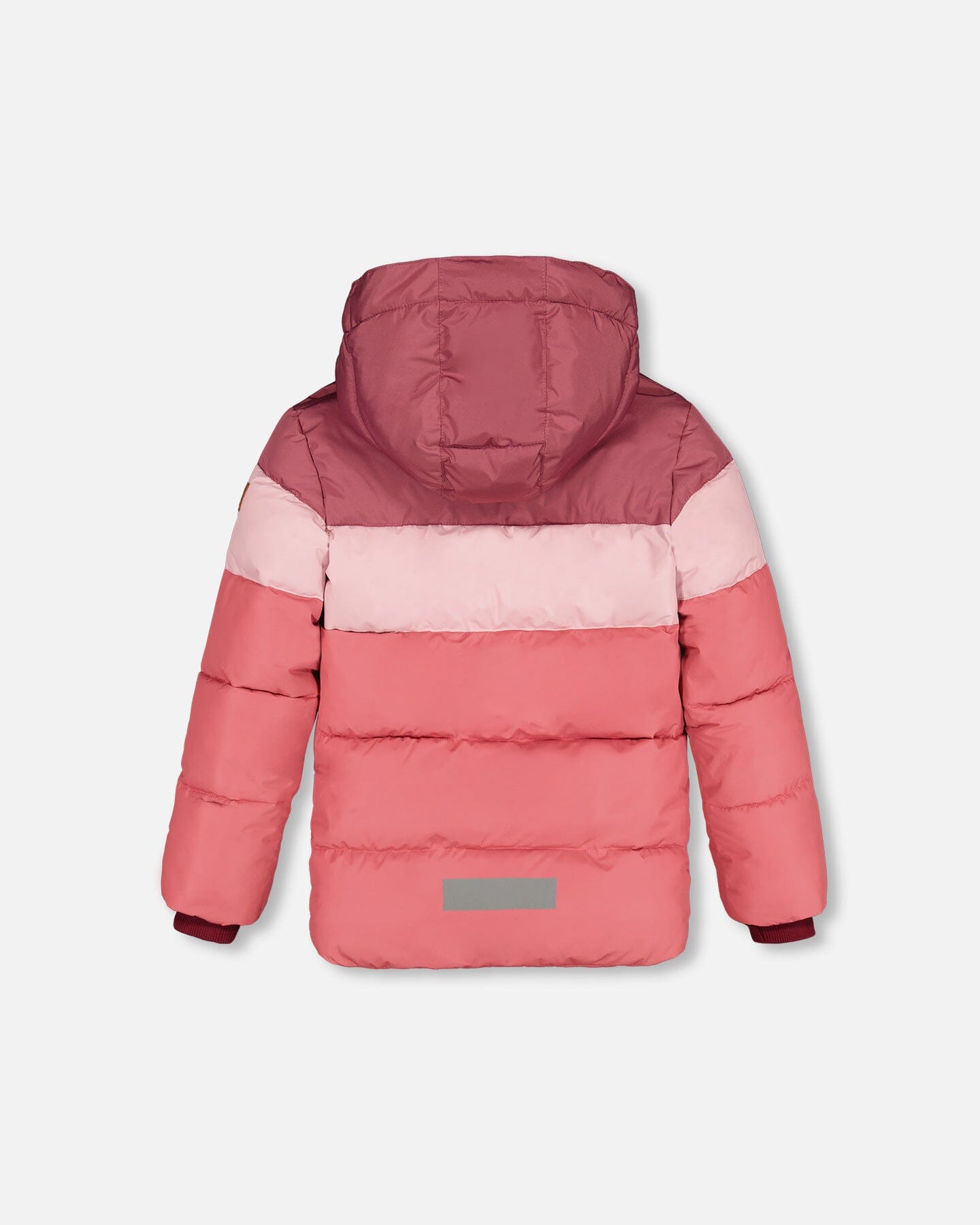 Puffy Jacket Pink And Plum Color Block