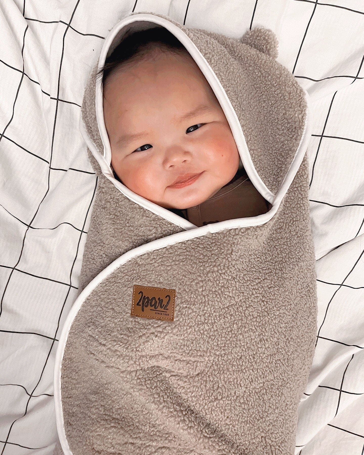 Baby Cocoon Brown Blanket For Car Seat And Stroller
