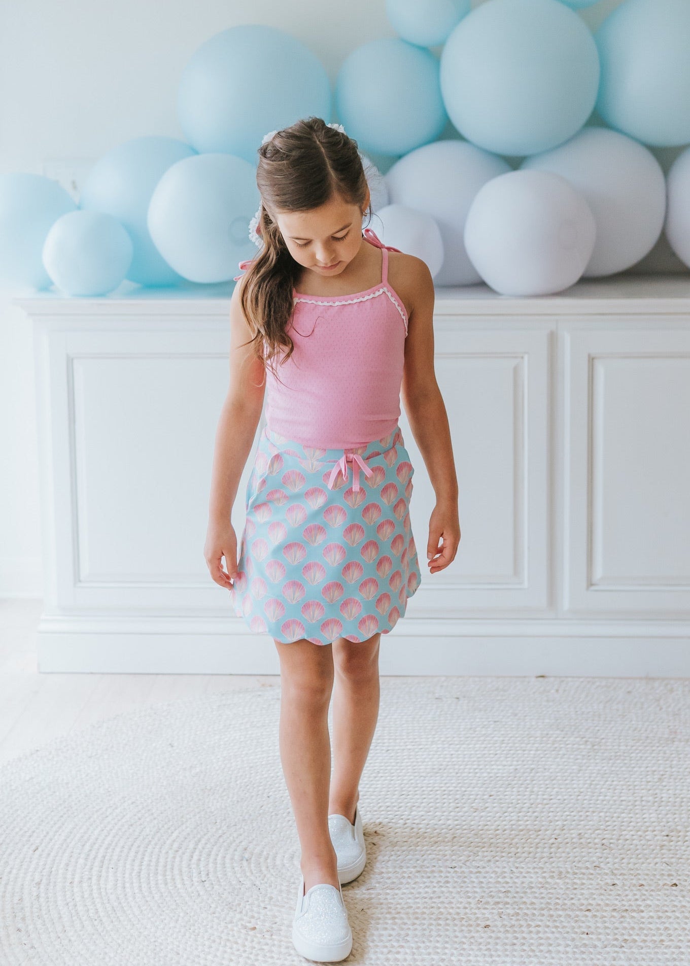 Serene Seashell Athletic Skort
