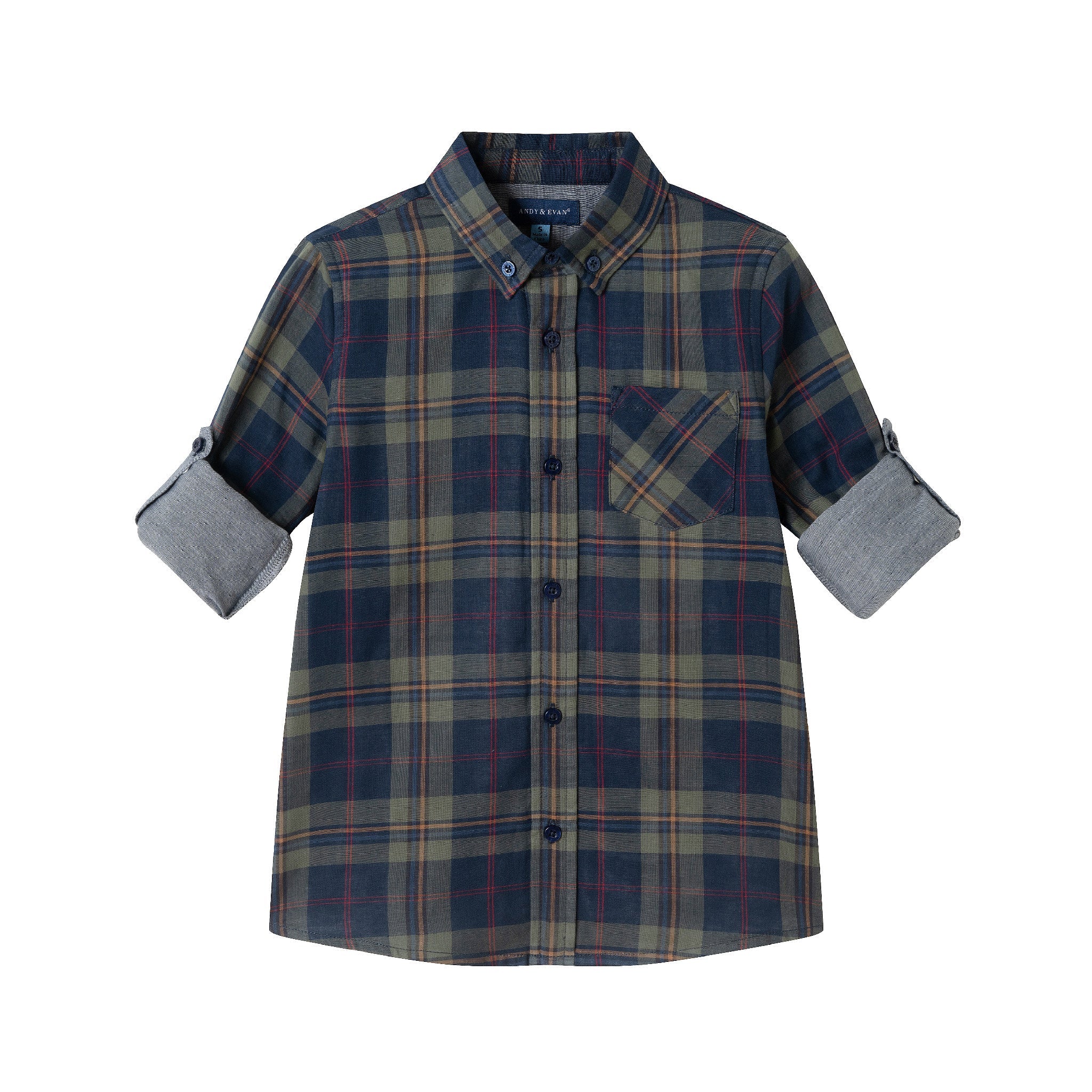 Kids Buttondown Double-facing Shirt | Green