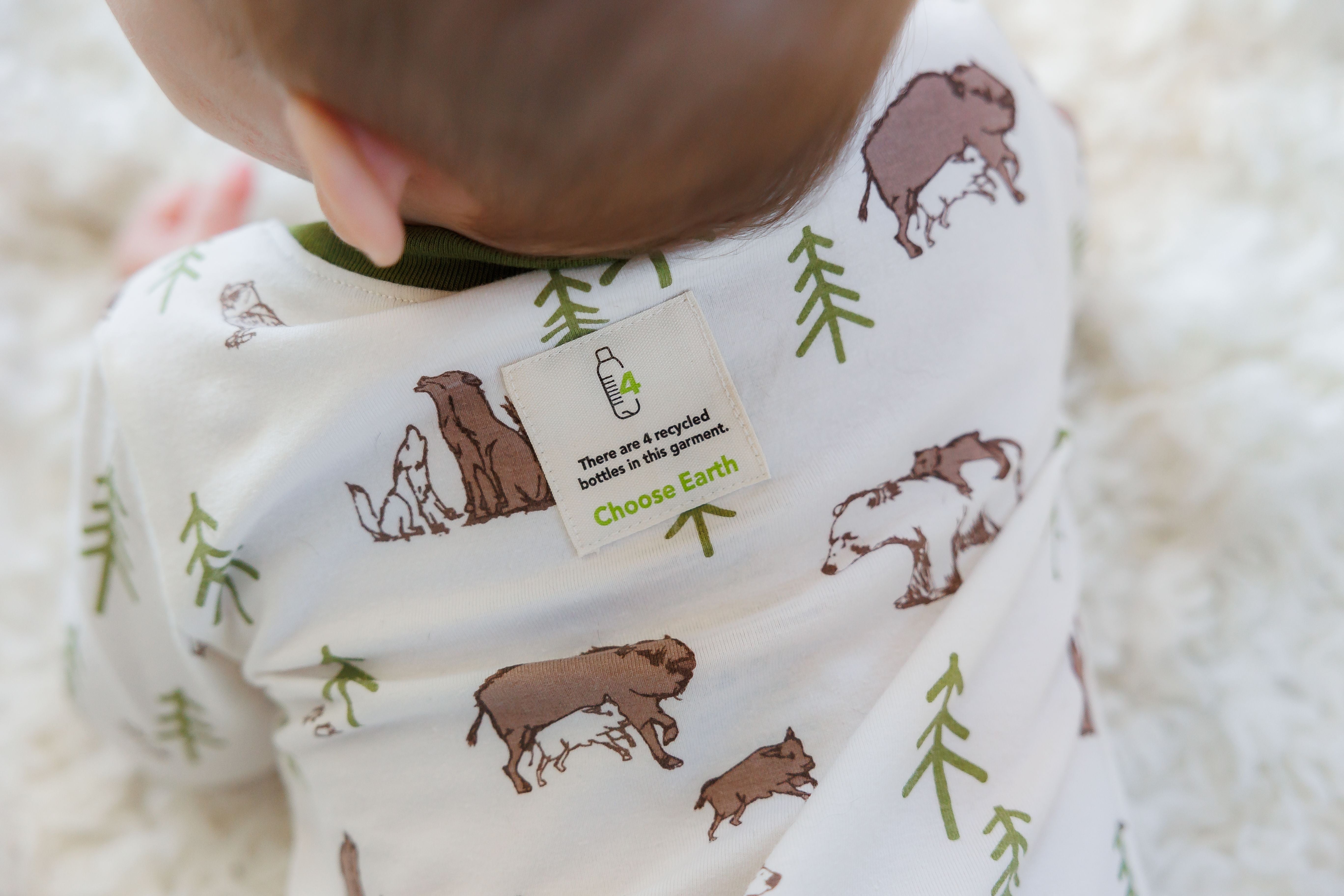 Wilderness Printed Footie In Sustainable Fabric