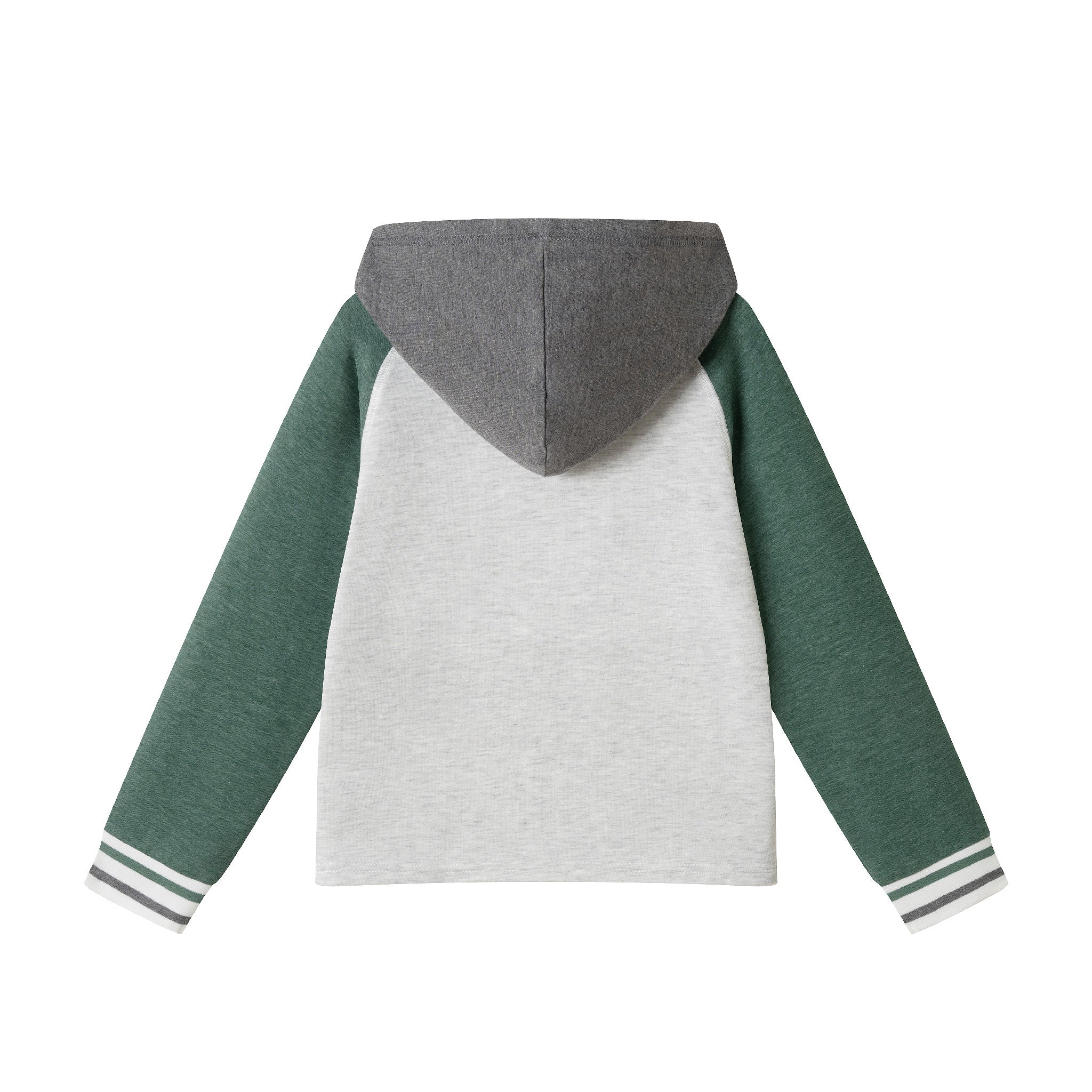 Kids Lightweight Raglan Hoodie Tee | Green