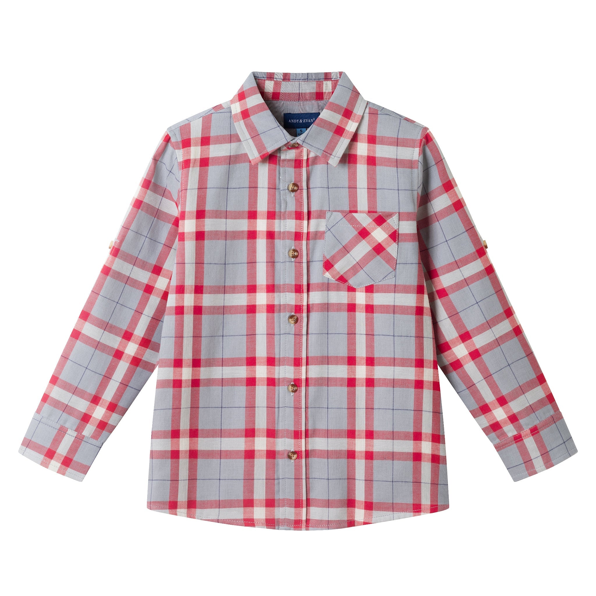 Kids Plaid Flannel Buttondown | Red Plaid