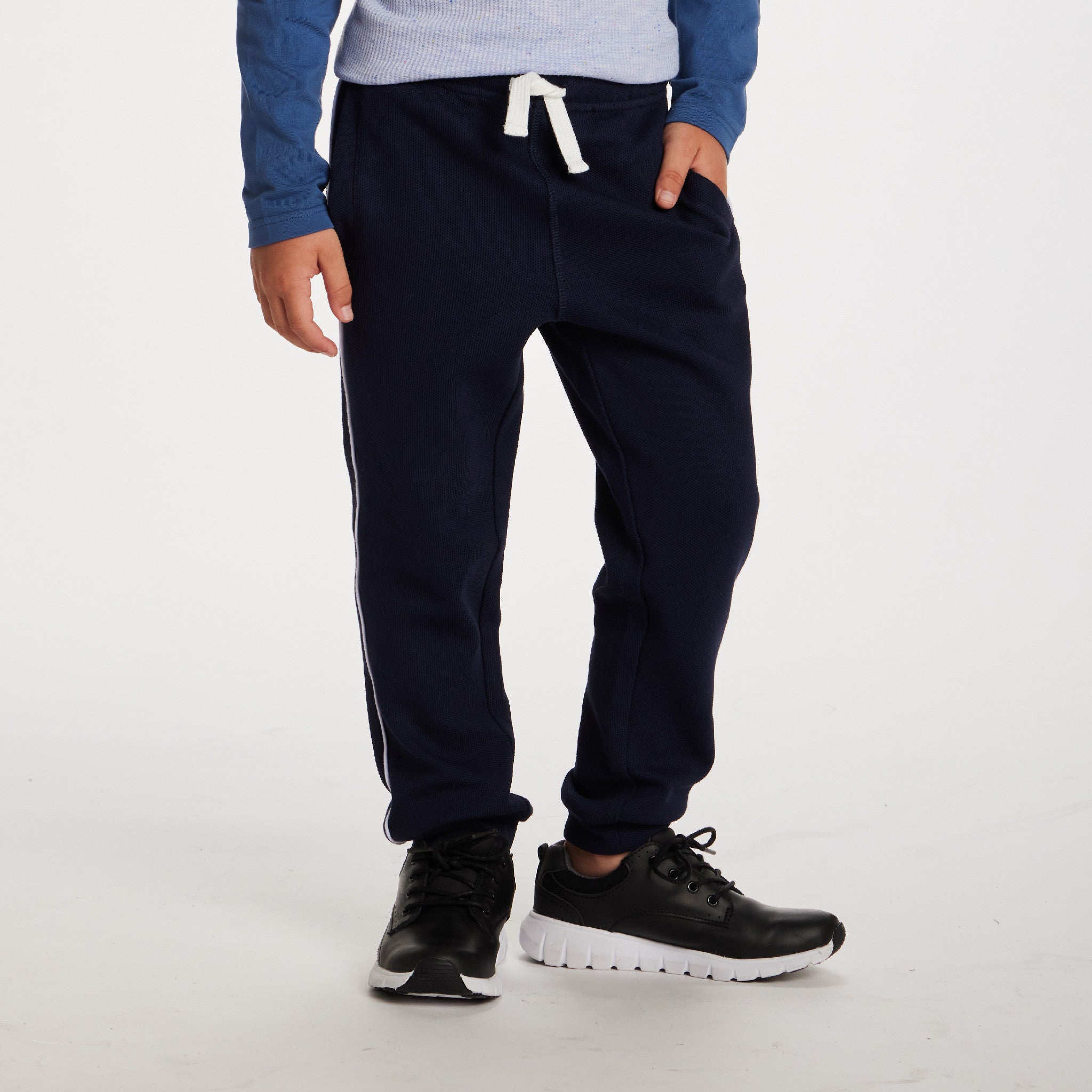 Kids Knit Denim Jogger | Navy