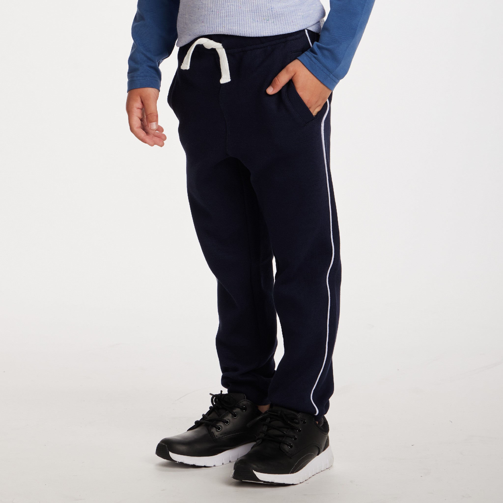 Kids Knit Denim Jogger | Navy