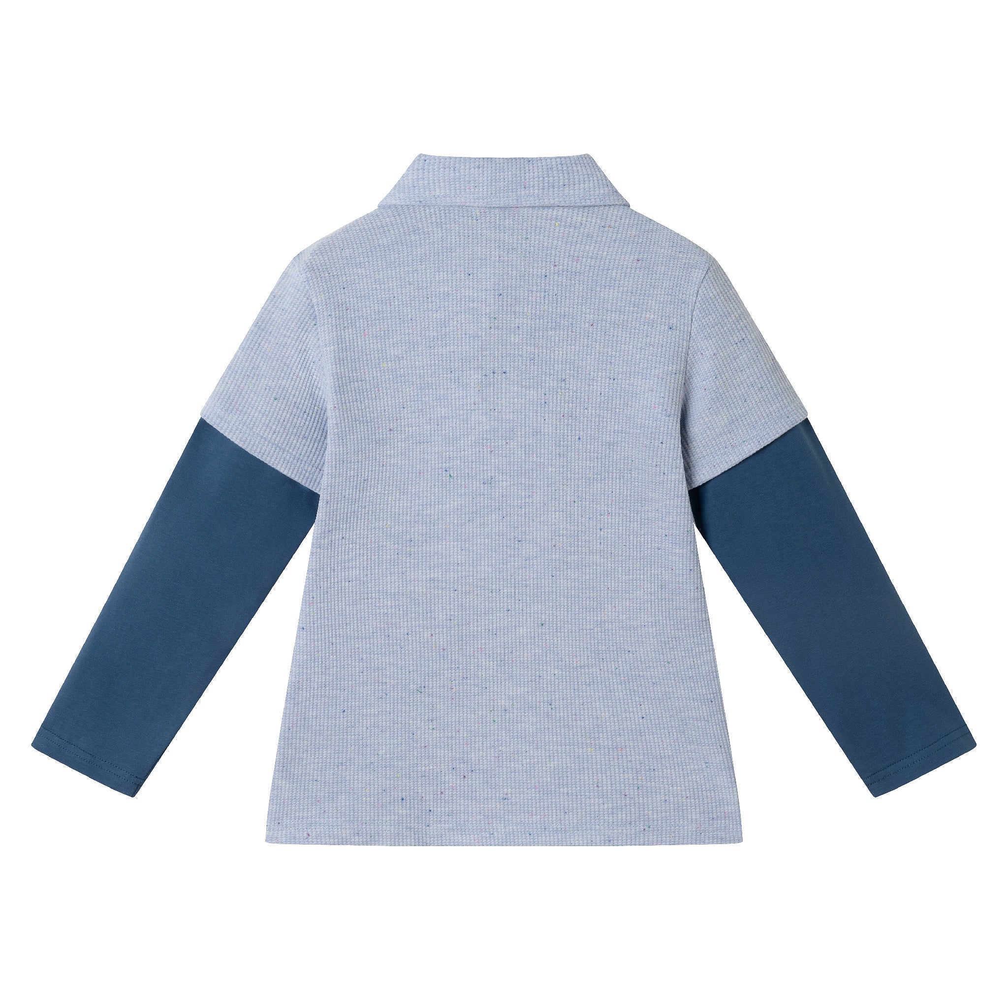 Kids Two-fer Waffle Polo | Lt Blue Nep