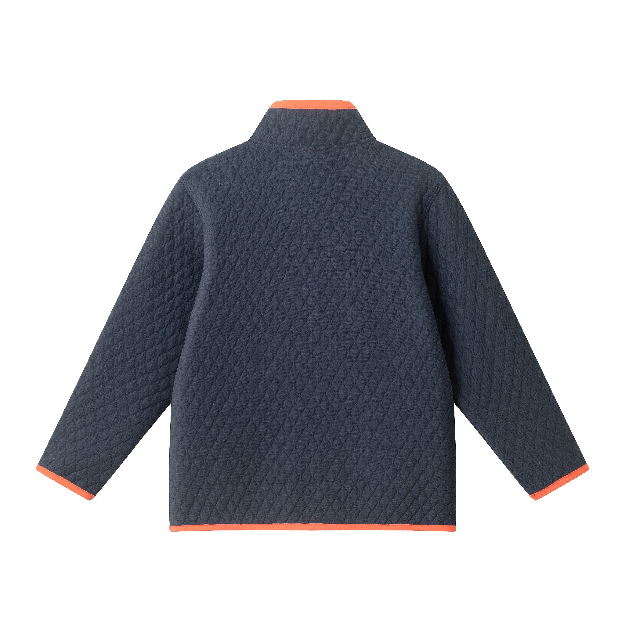 Kids Diamond Quilted Quarter-zip Pullover | Navy
