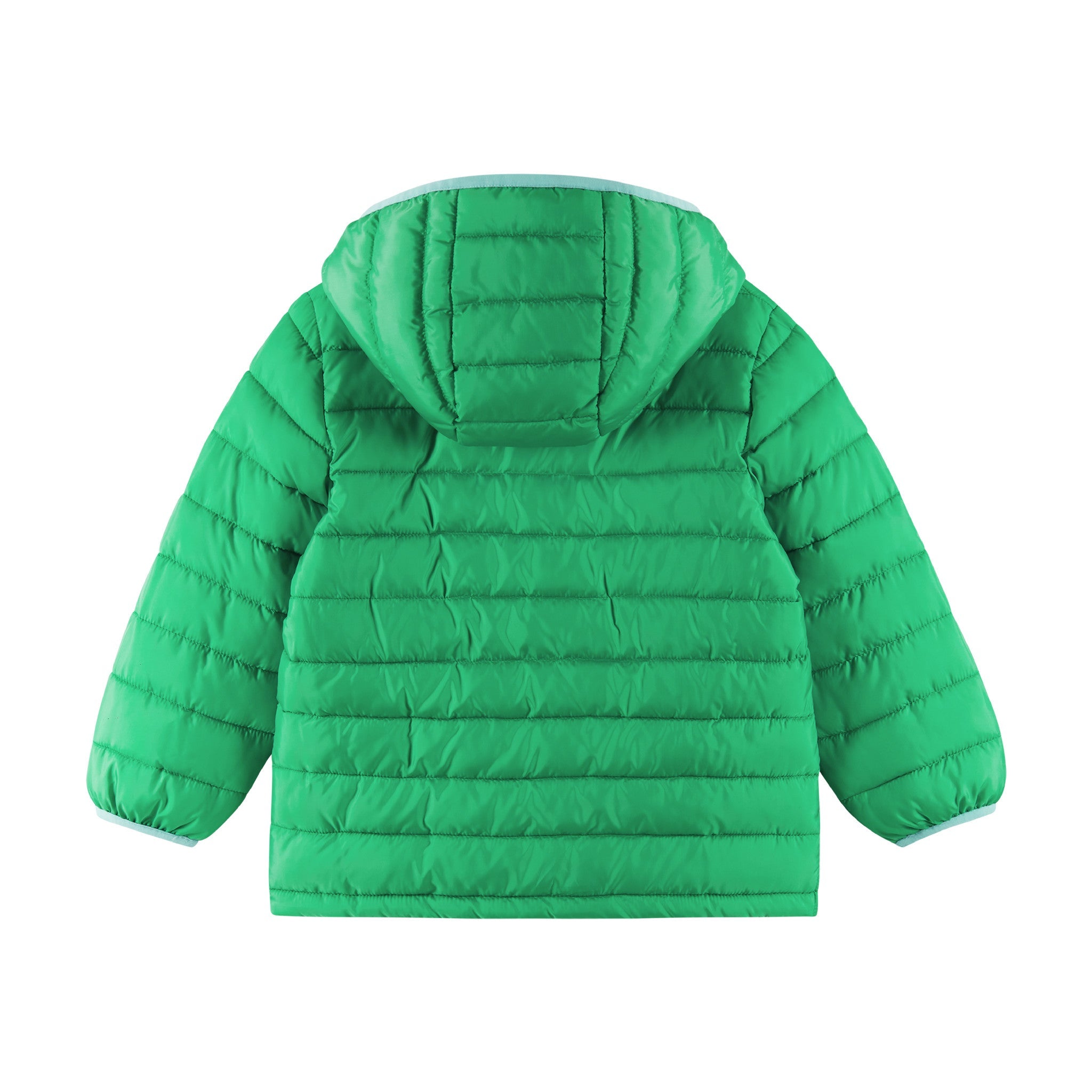 Kids Reversible Puffer Jacket | Green Bear