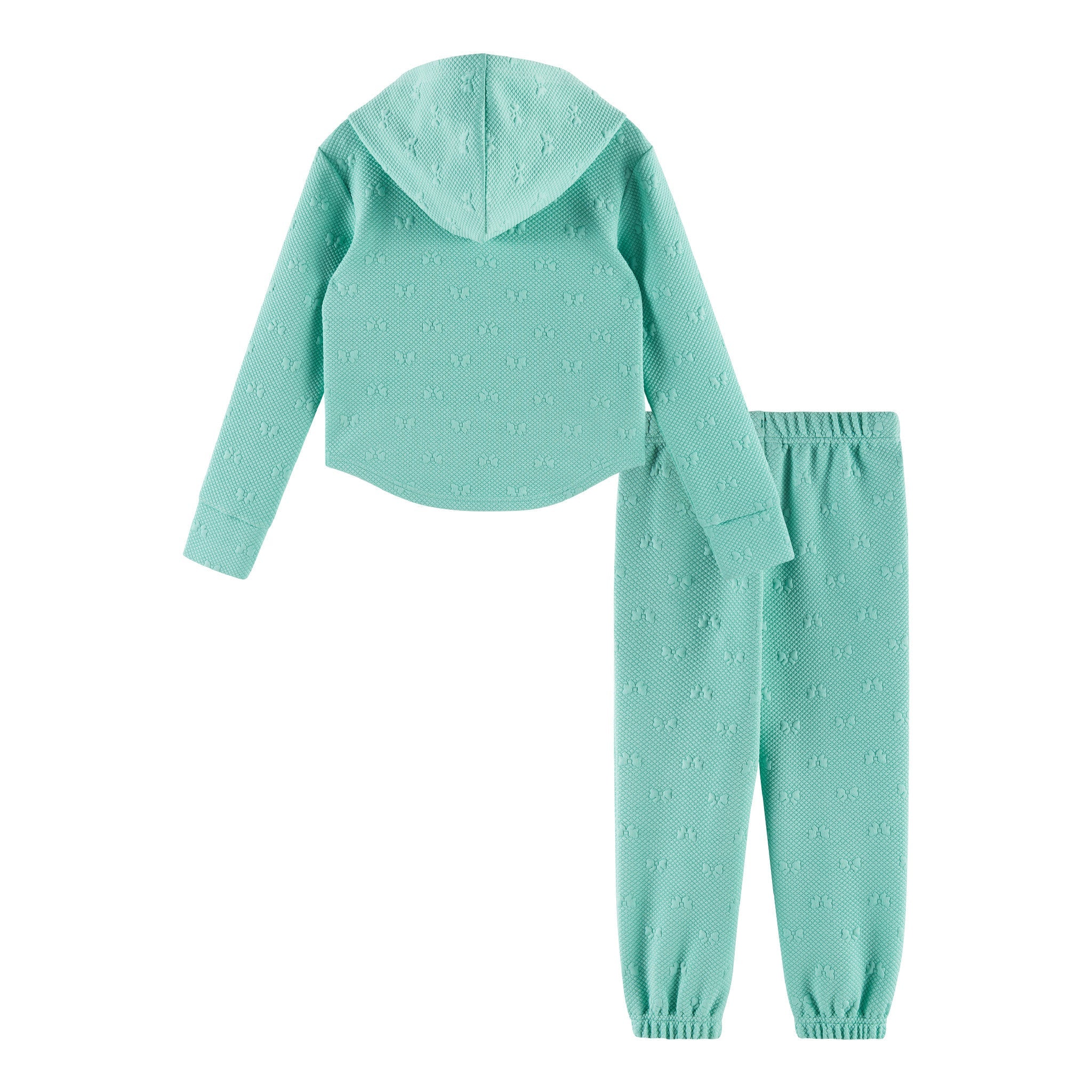 Kids Embossed Lounge Set | Aqua Bows