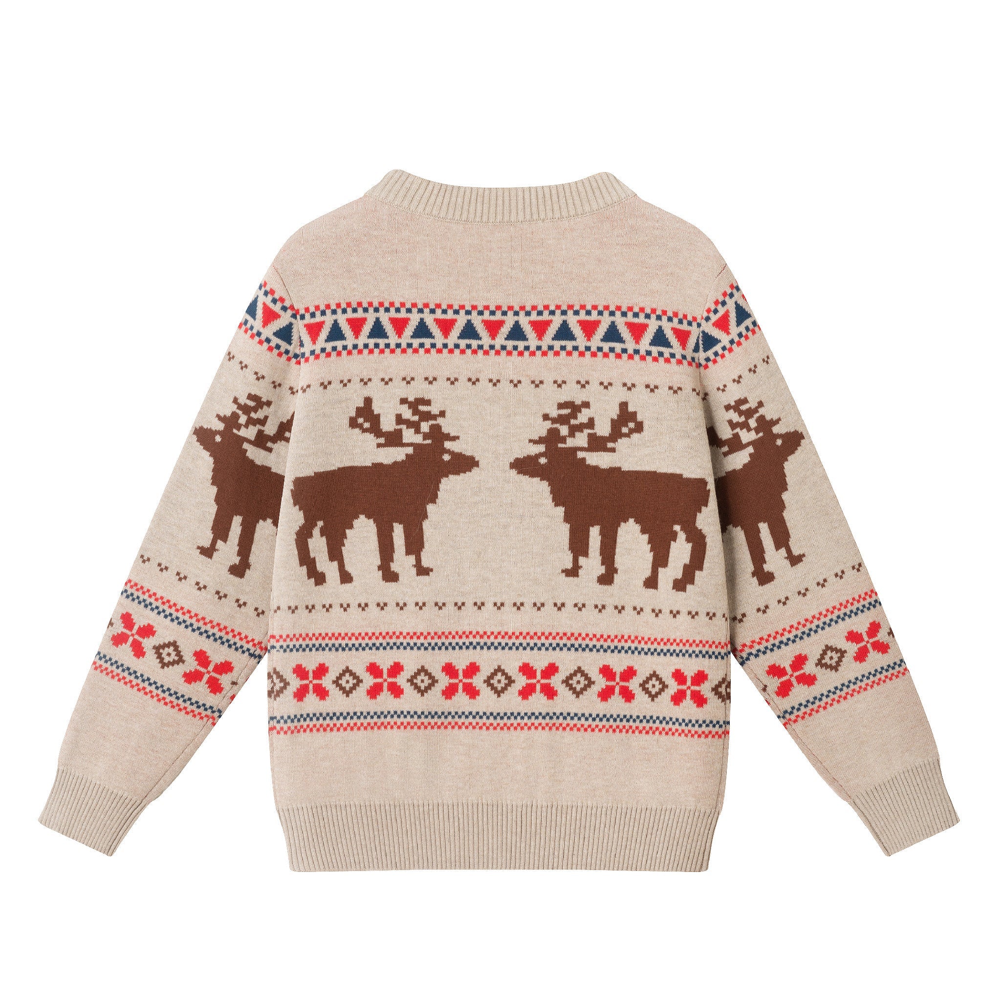 Kids Fair Isle Sweater & Twill Pant Set | Moose Motif