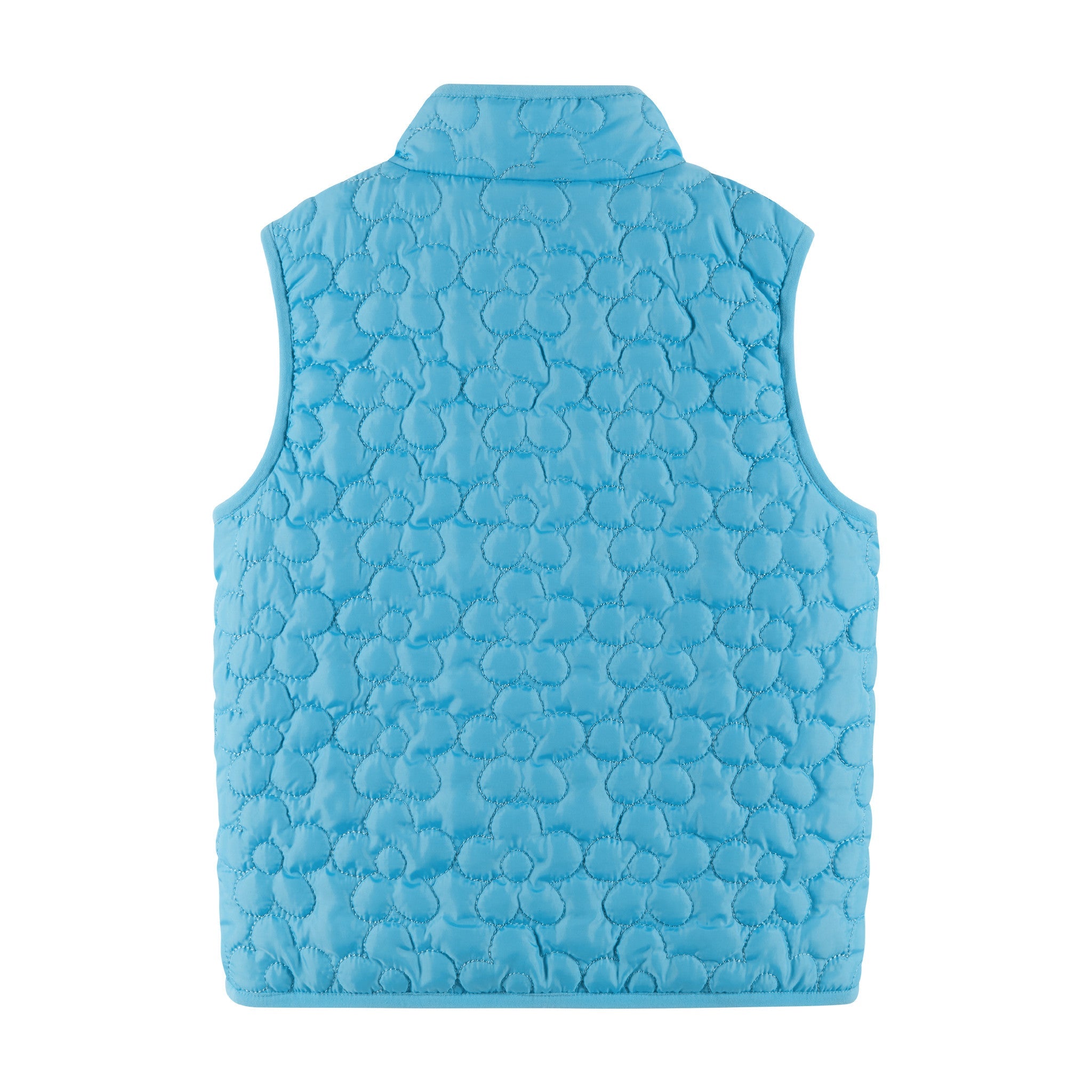 Kids Quilted Vest | Aqua Floral