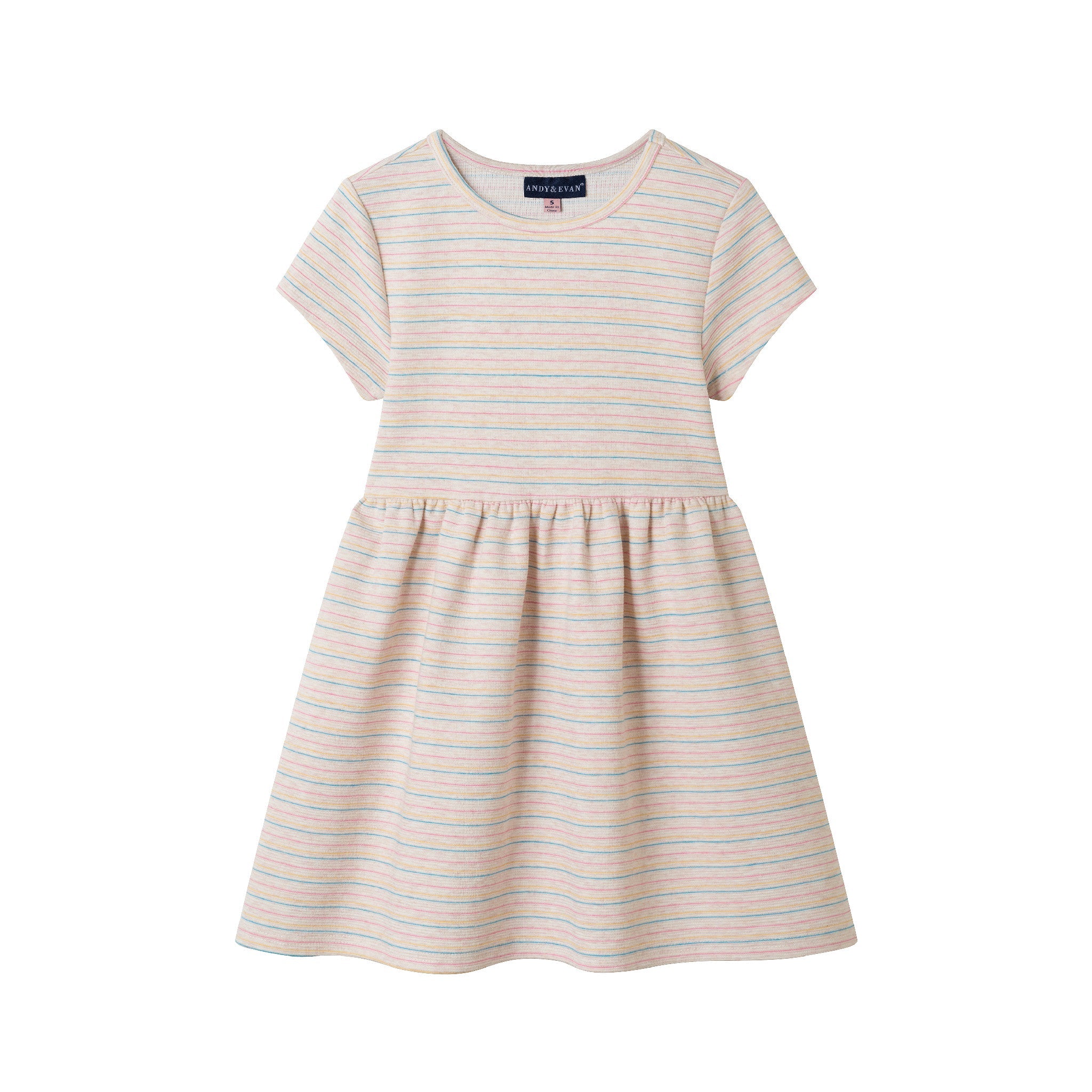 Kids Sweatshirt & Dress Set | Teal Rainbow