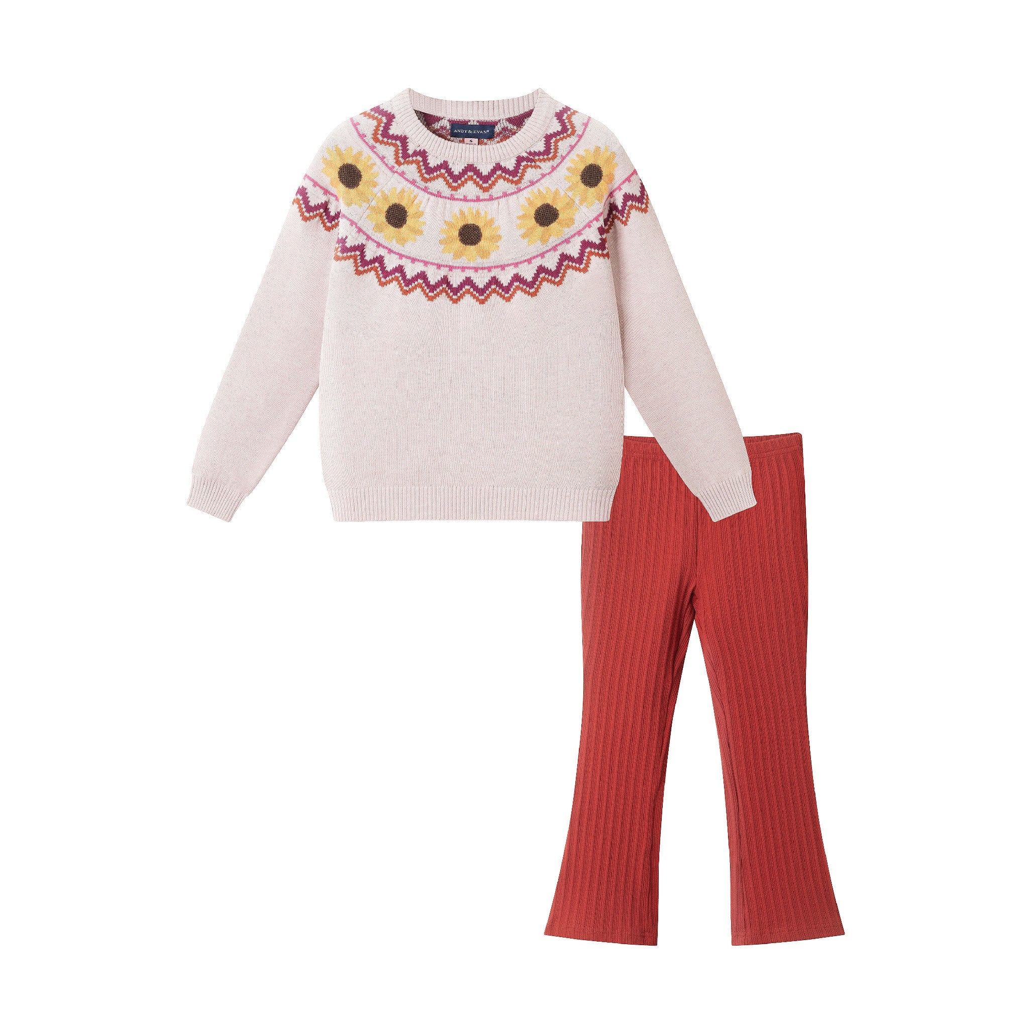 Kids Sweater & Flare Legging Set | Sunflowers