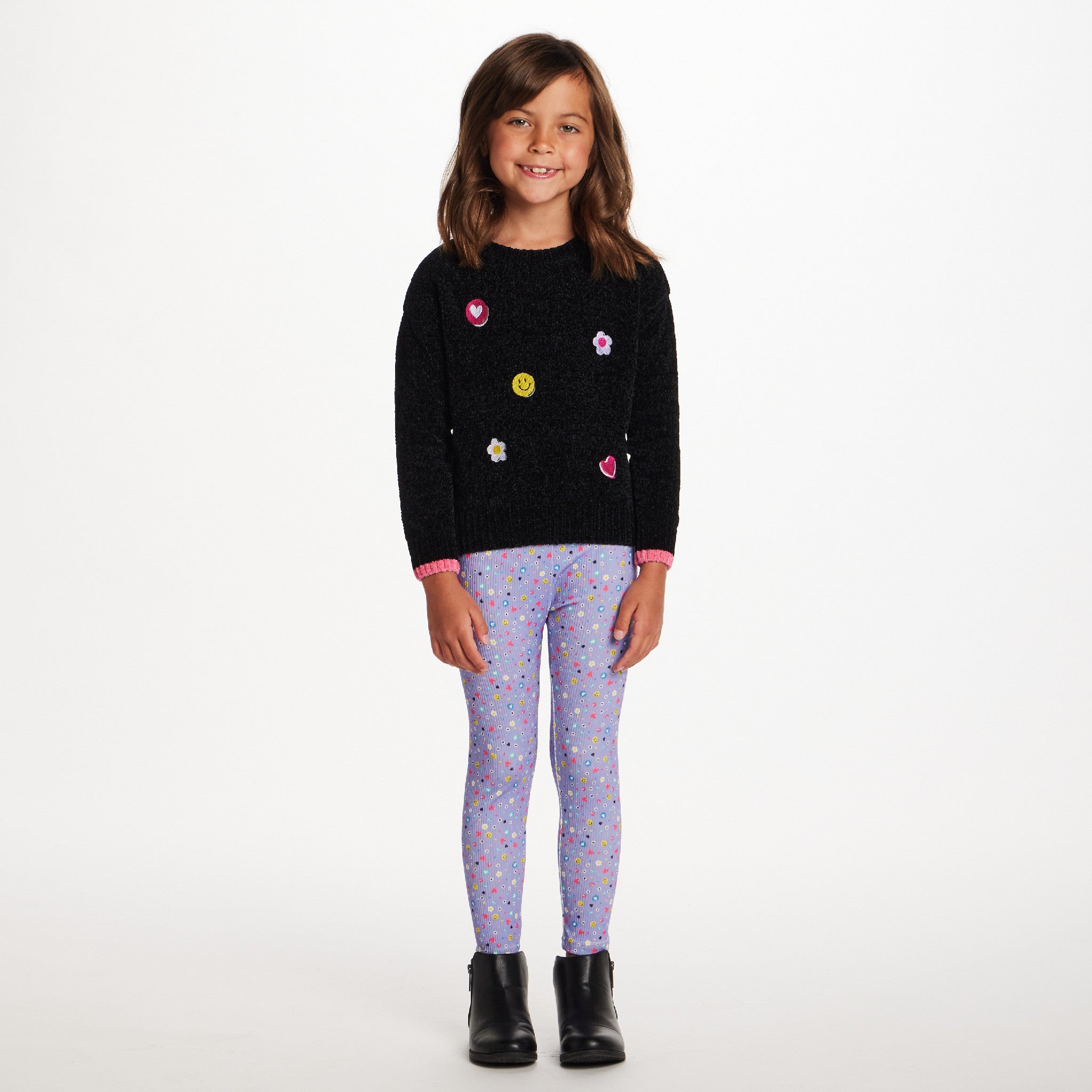 Kids Chenille Sweater & Legging Set | Smiles & Flowers