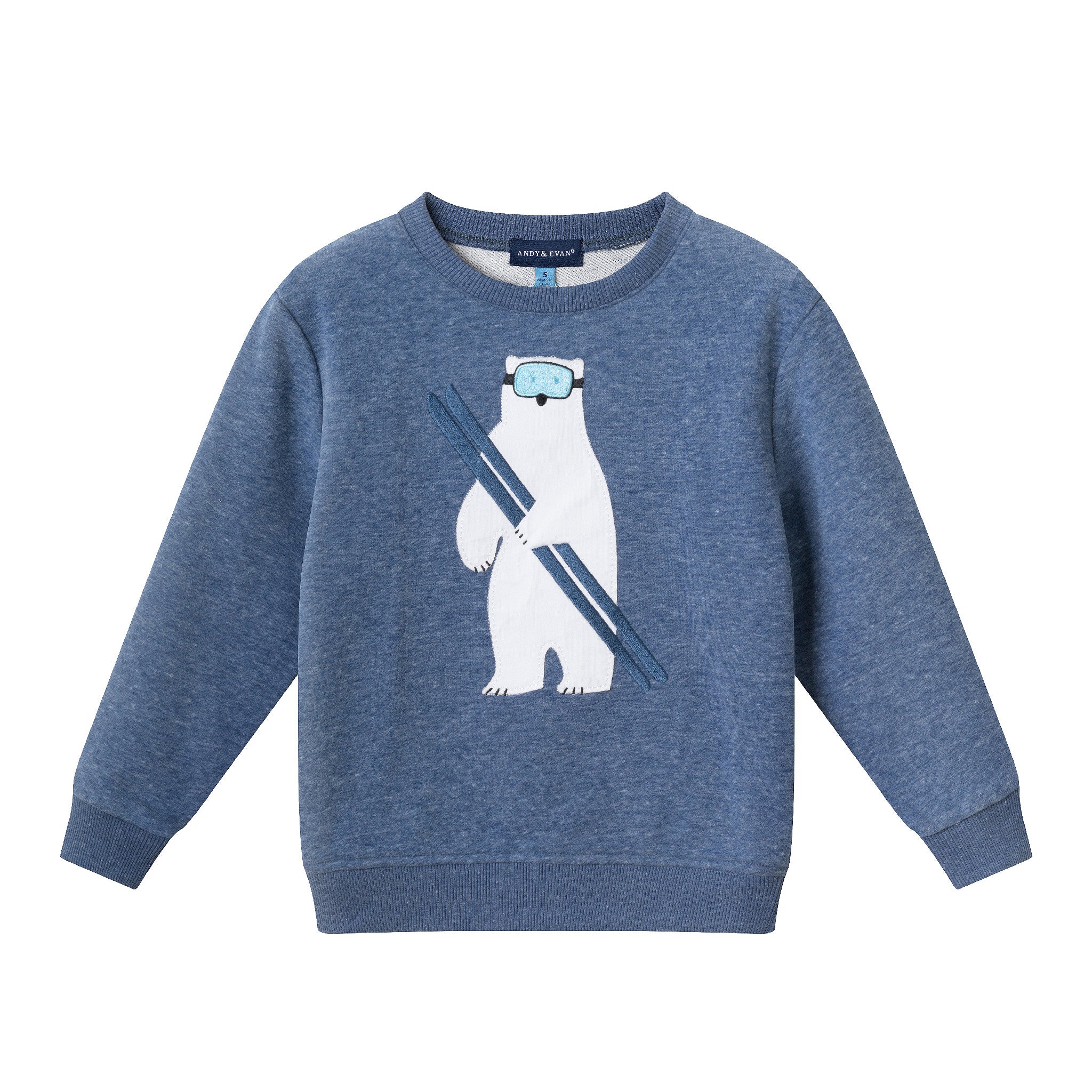 Kids Sweater & Twill Jogger Set | Navy Polar Bear