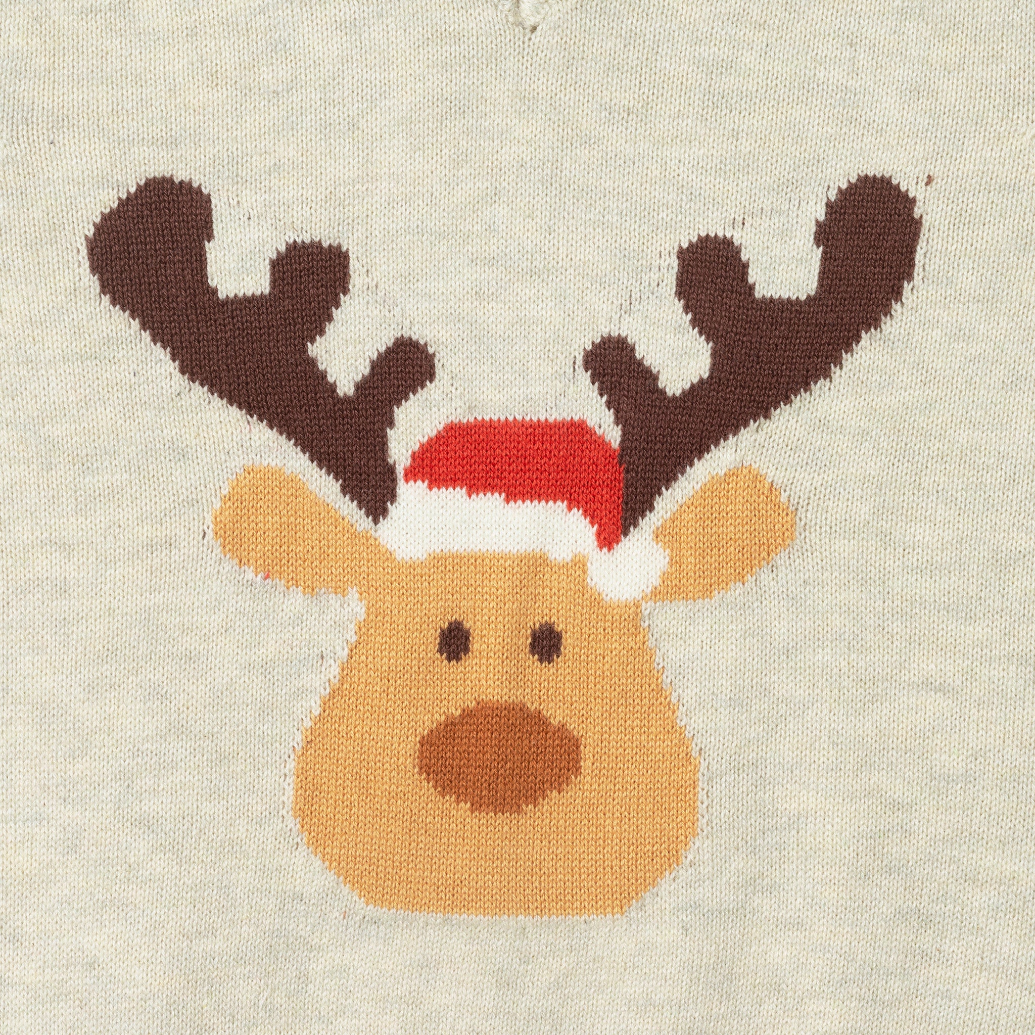 Infant Sweater Vest Set | Beige Reindeer
