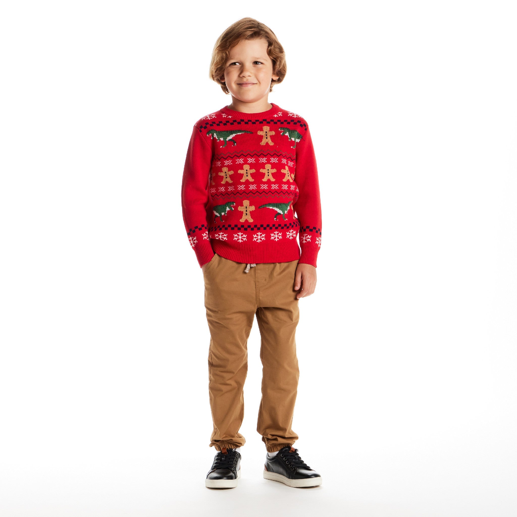 Kids Sweater & Pants Set | Gingerbread & Dinos