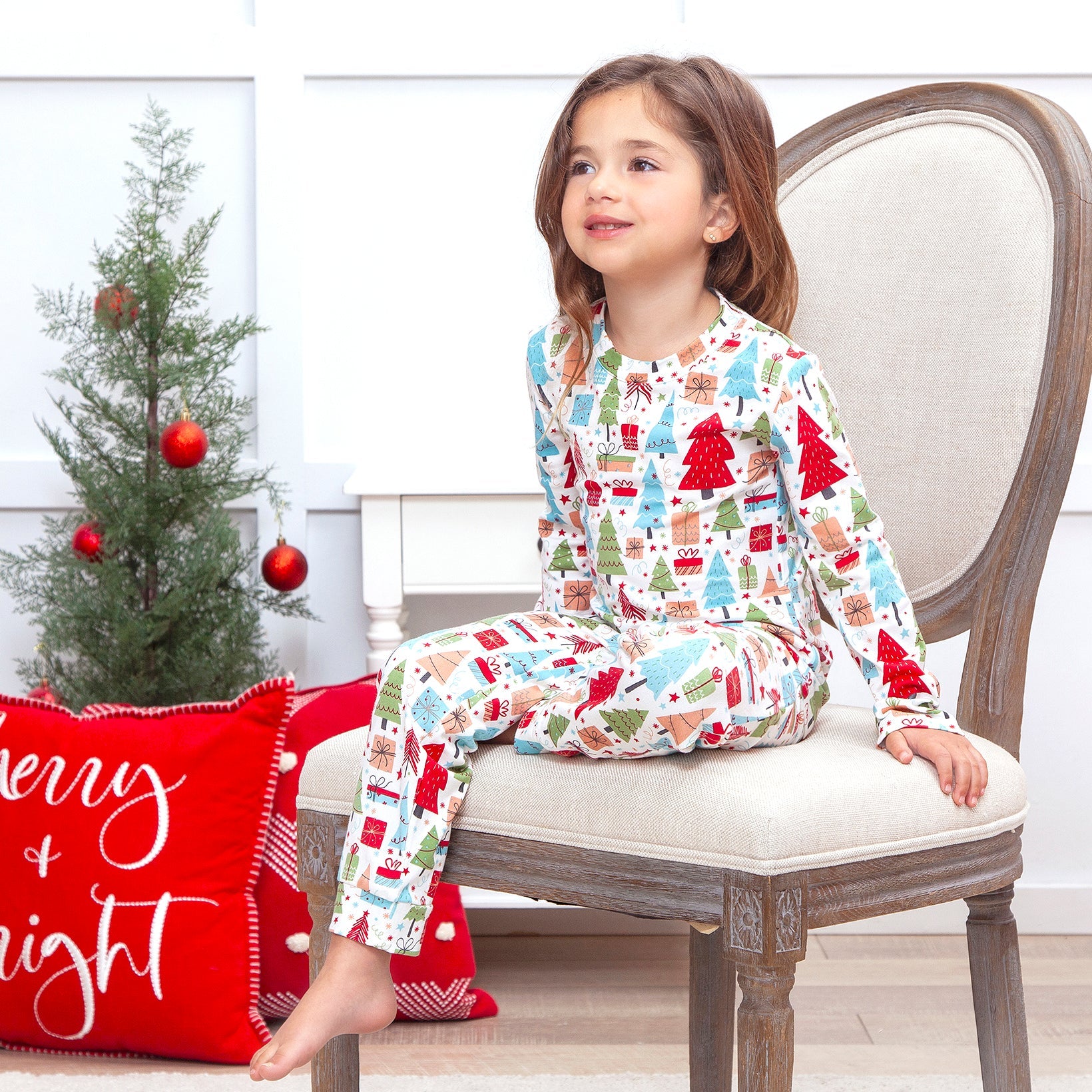 Christmas Merry Children's Bamboo Pajama Set-family Matching