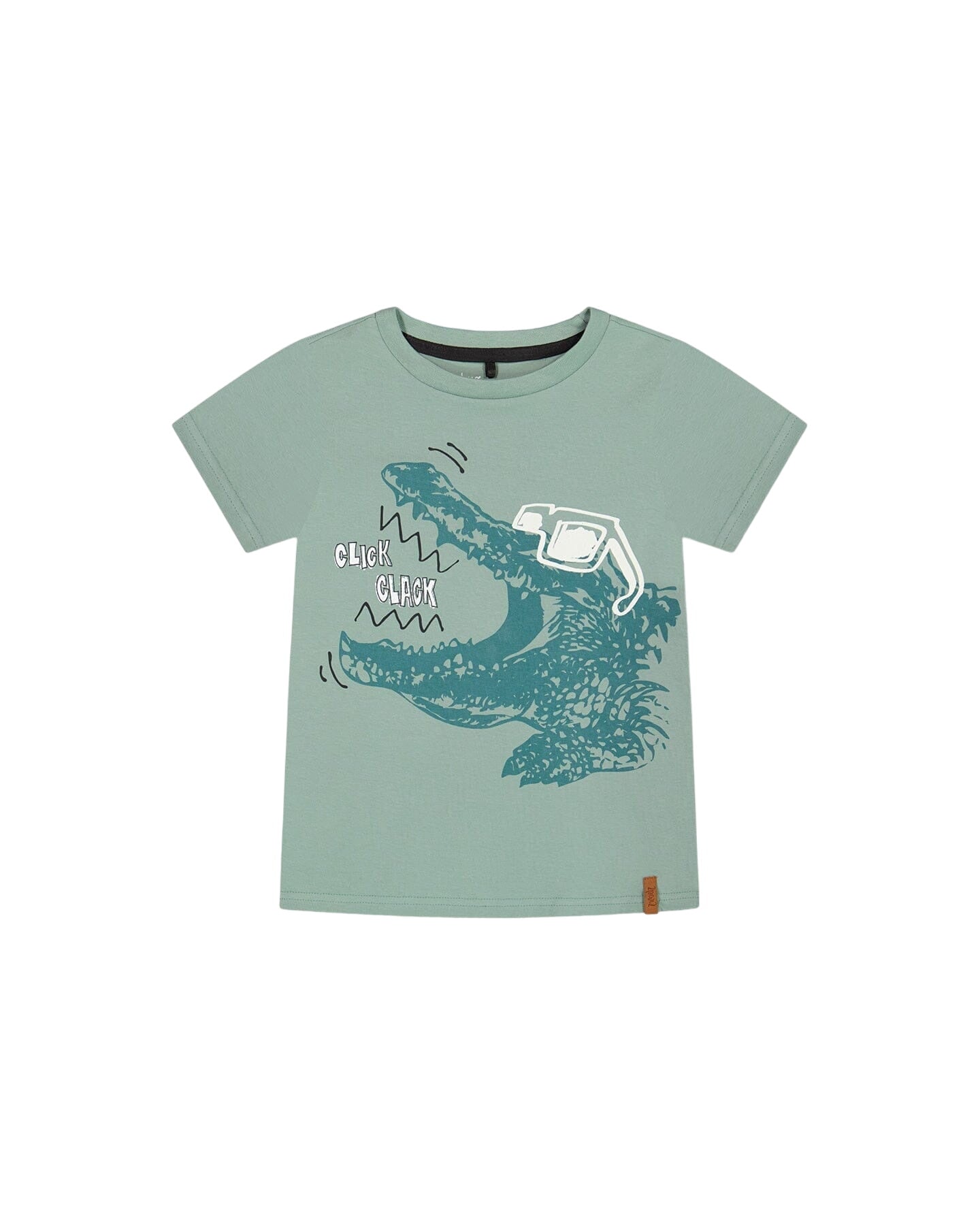 Organic Cotton T-shirt With Print Sage Green