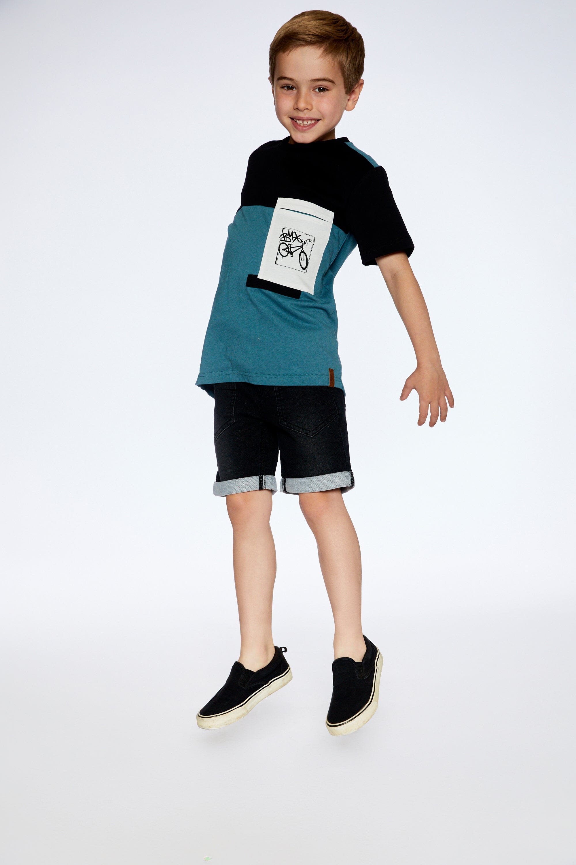 Colorblock T-shirt Black