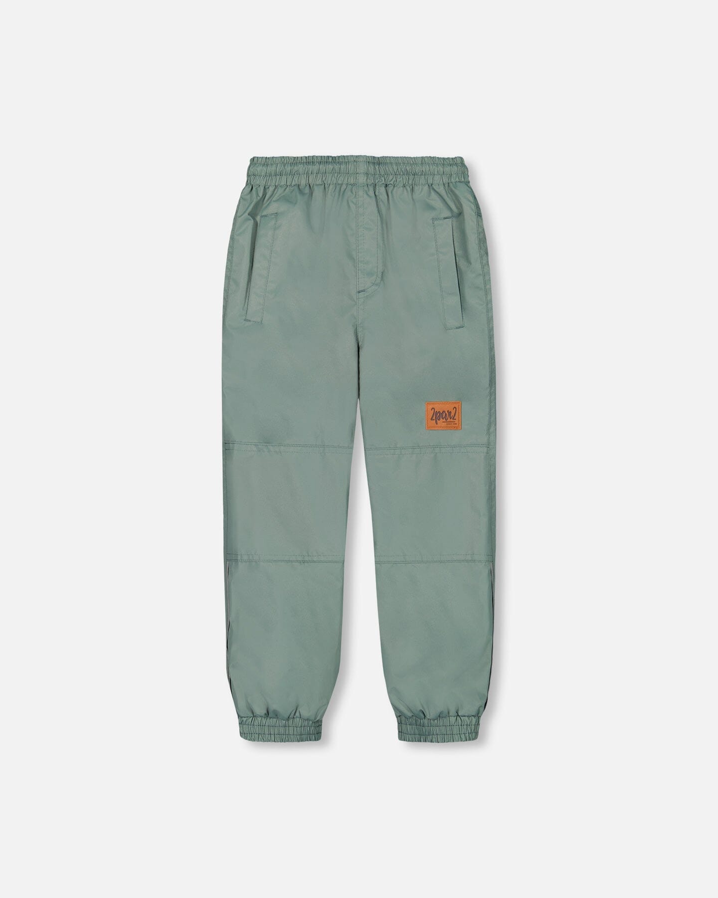 Two Piece Hooded Coat And Pant Mid-season Set Beige Printed Camo Dinos Forest Green