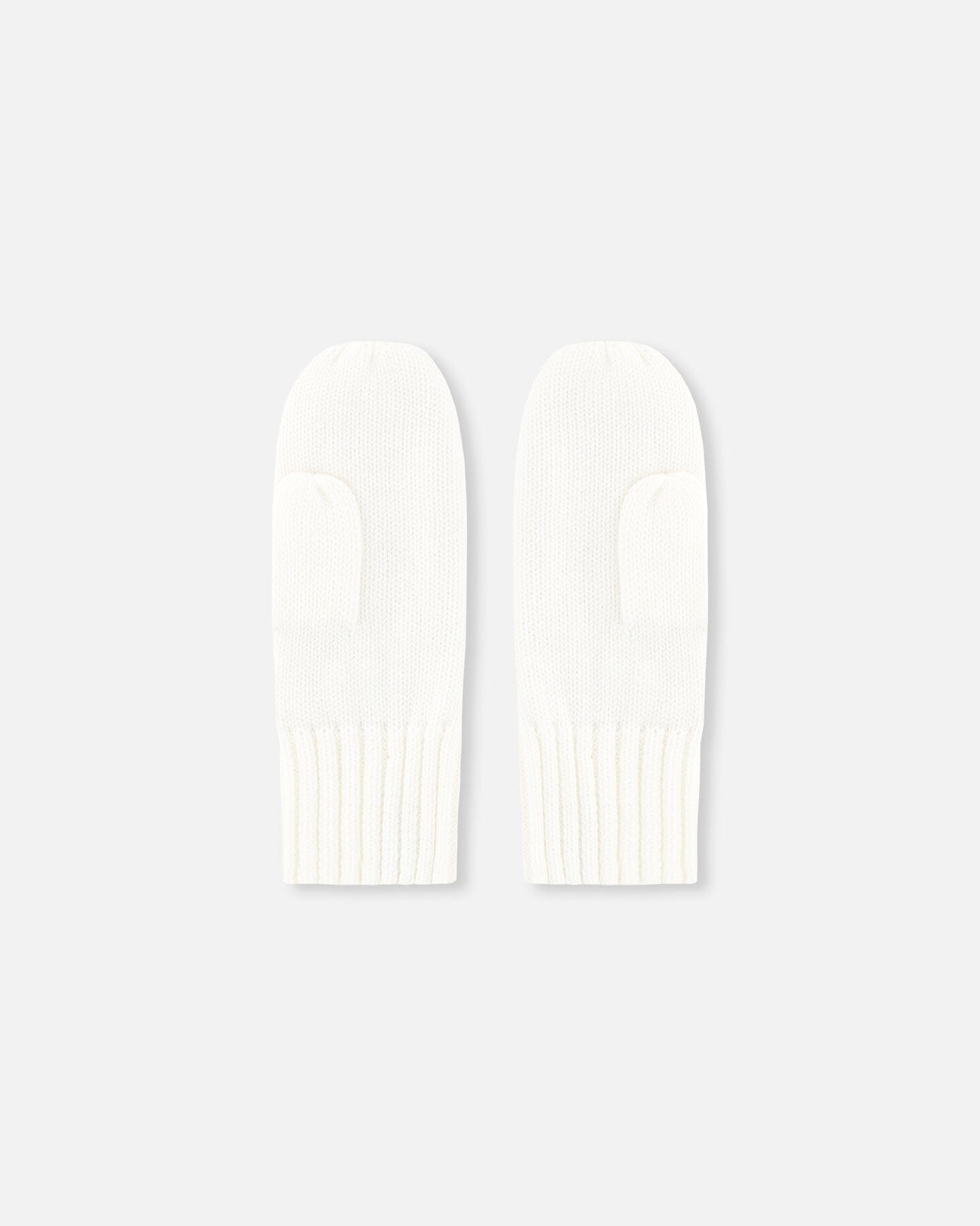 Knit Mittens Off White