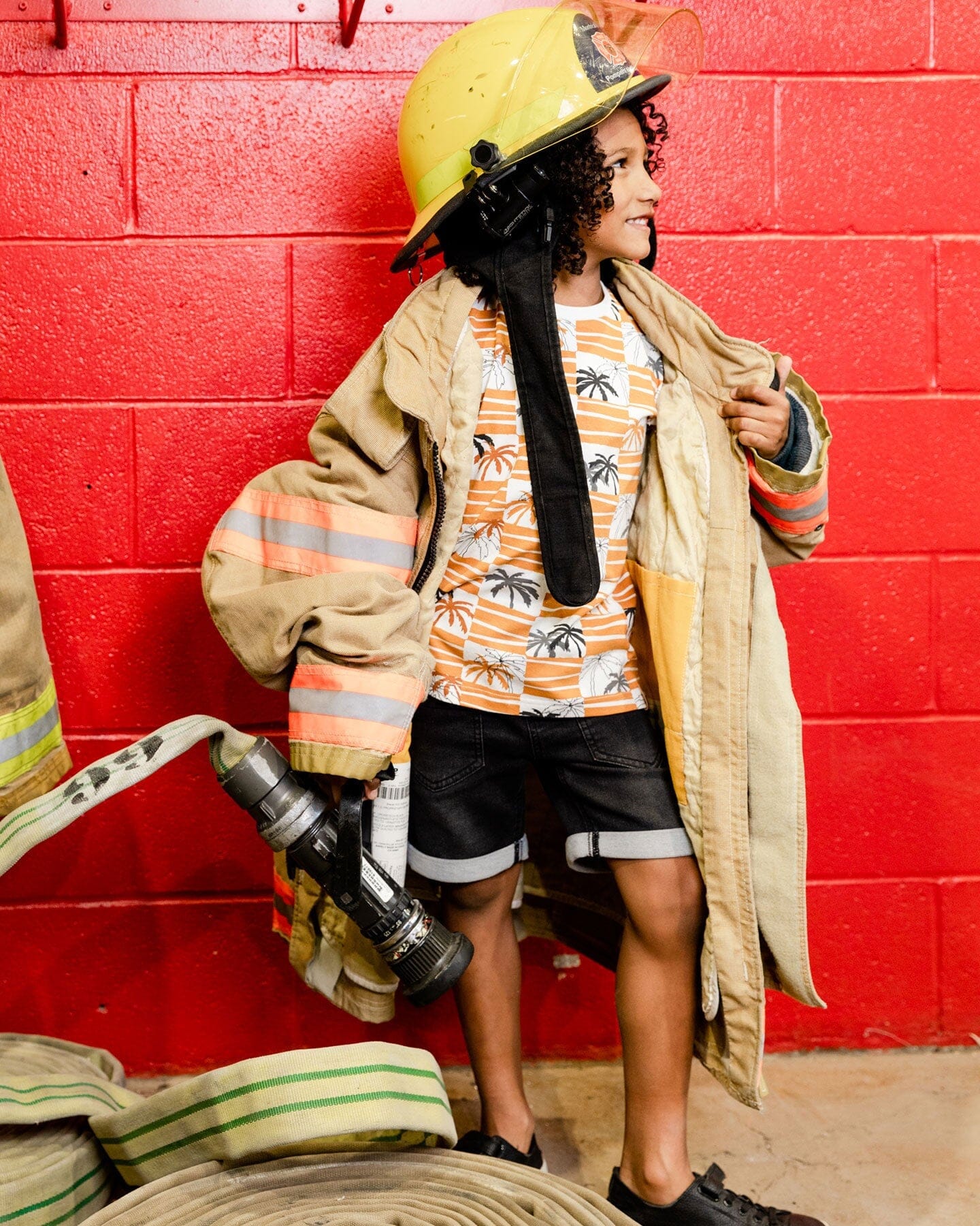 Black Stretch Denim Short