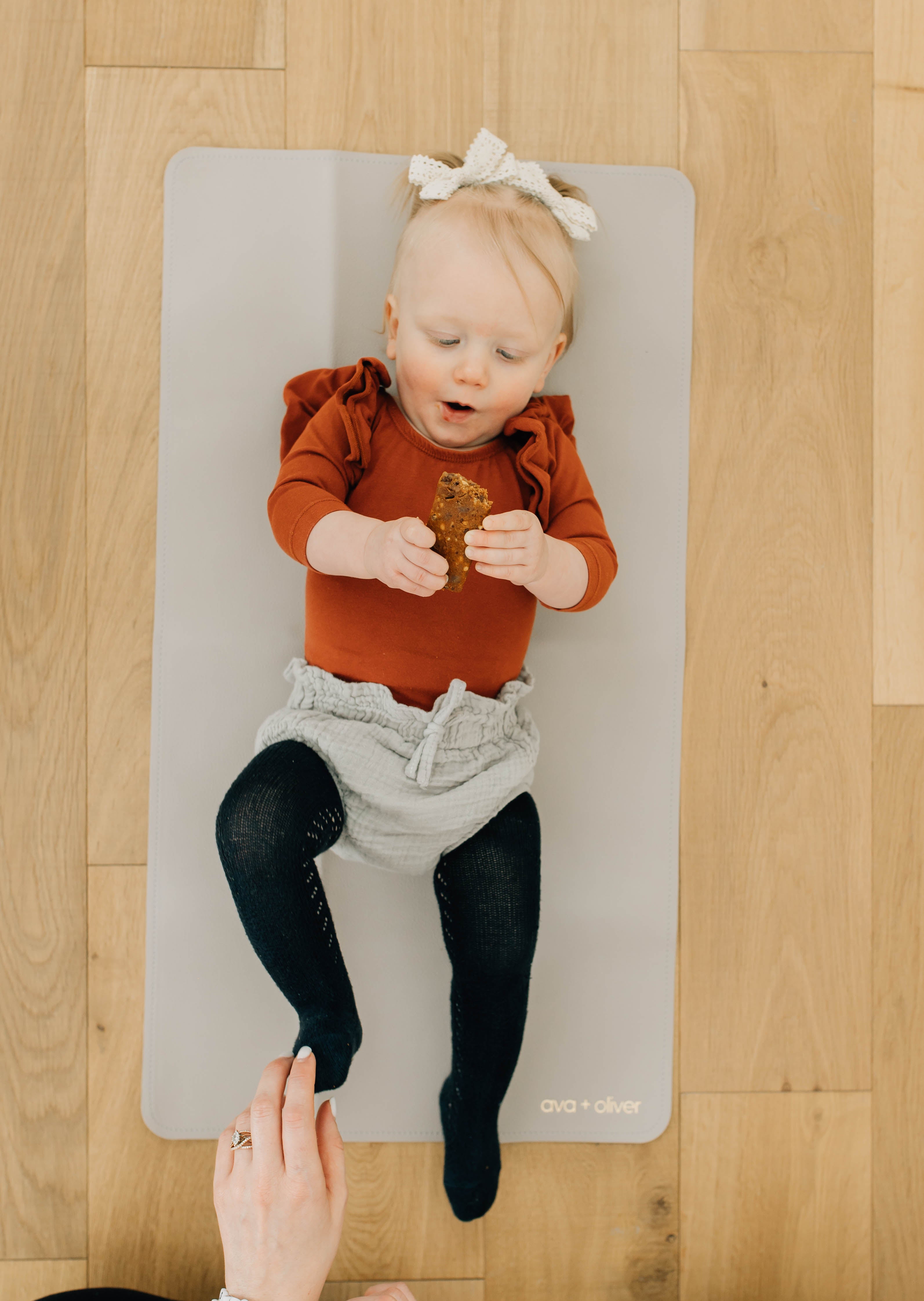 Vegan Leather Changing Mat | Grey