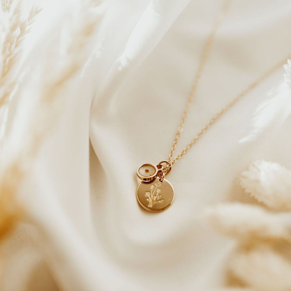Wildflower Necklace With Mustard Seed
