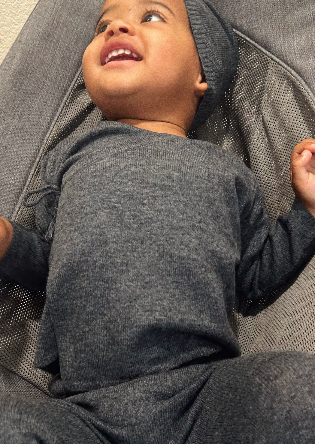 Cashmere Wrap Cardigan | Dark Gray Melange